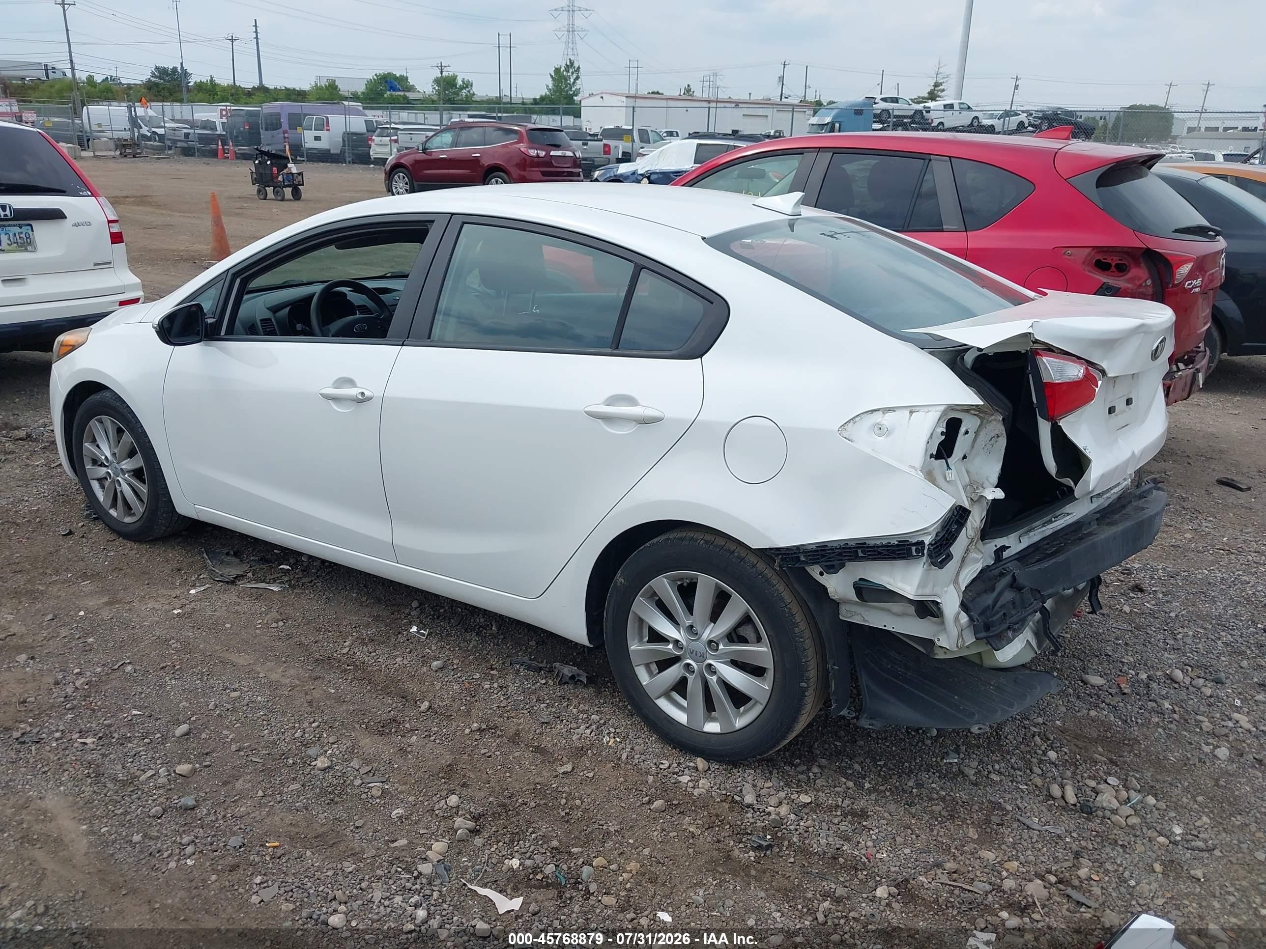 2015 Kia Forte Lx White vin: KNAFX4A62F5401719