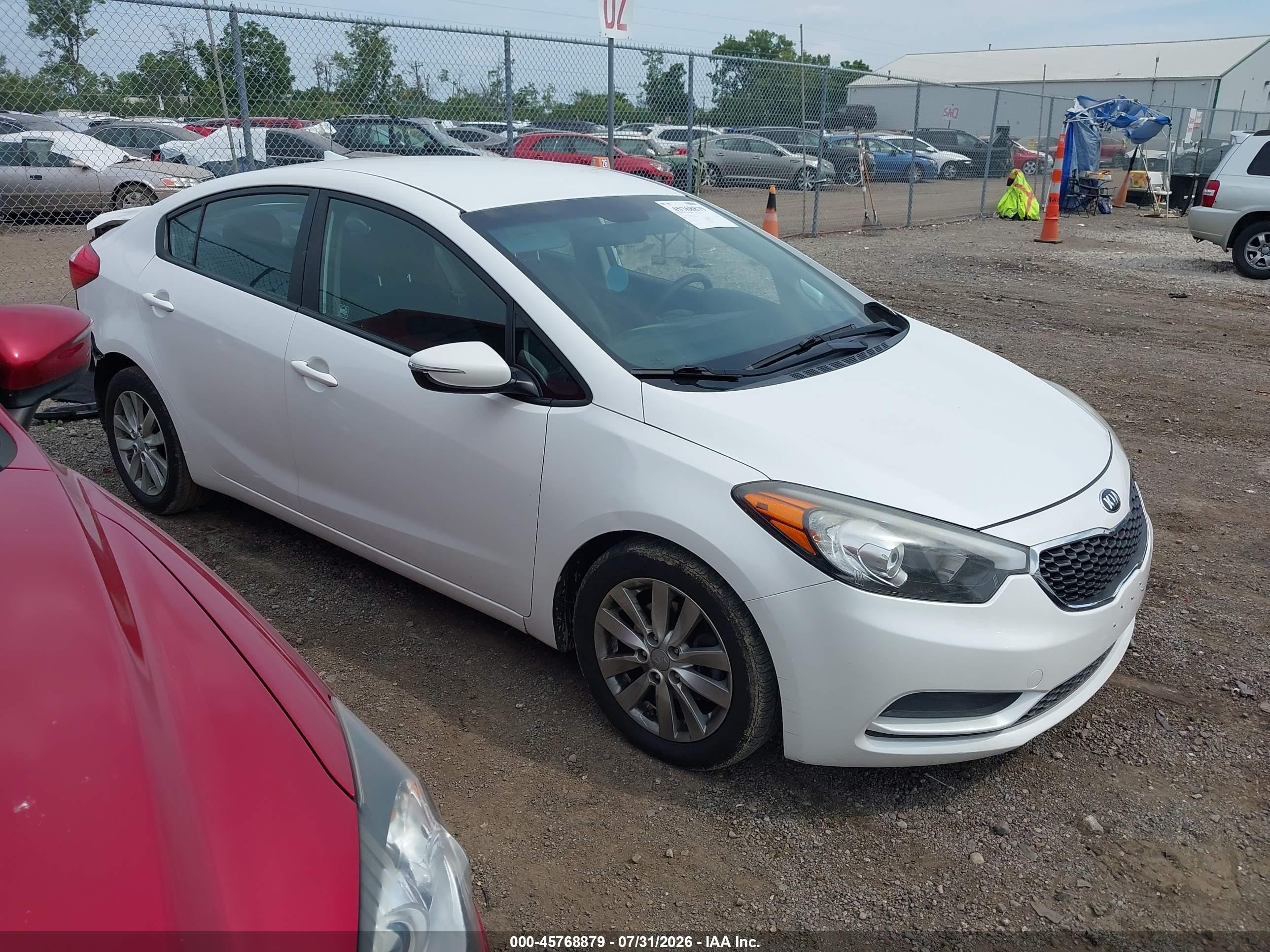 2015 Kia Forte Lx White vin: KNAFX4A62F5401719