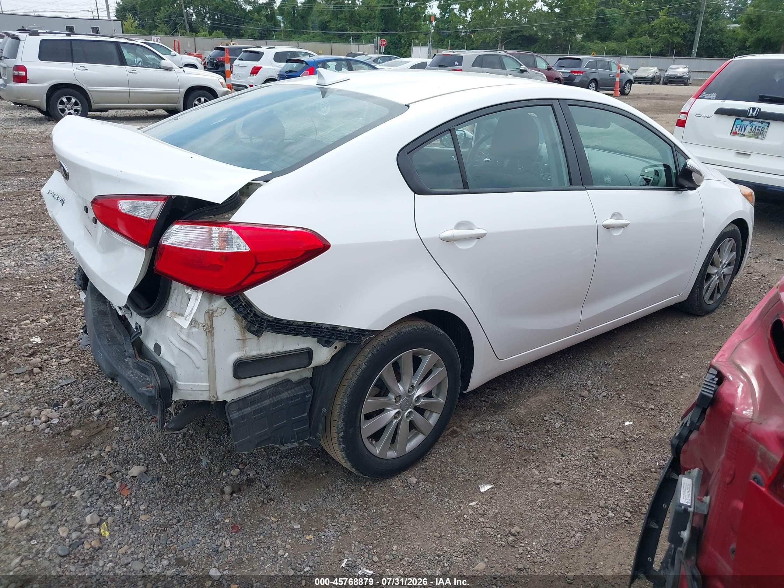 2015 Kia Forte Lx White vin: KNAFX4A62F5401719