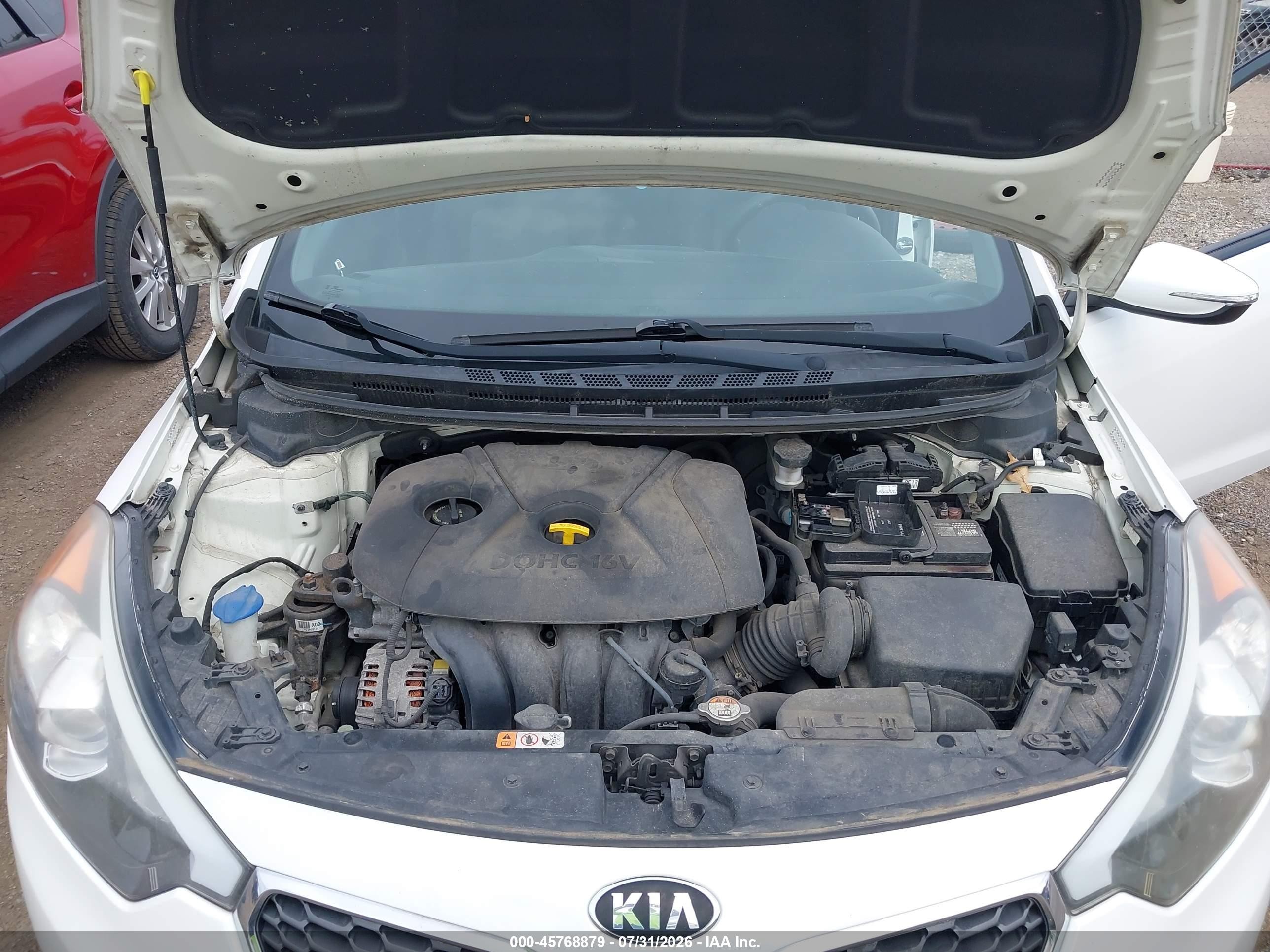 2015 Kia Forte Lx White vin: KNAFX4A62F5401719