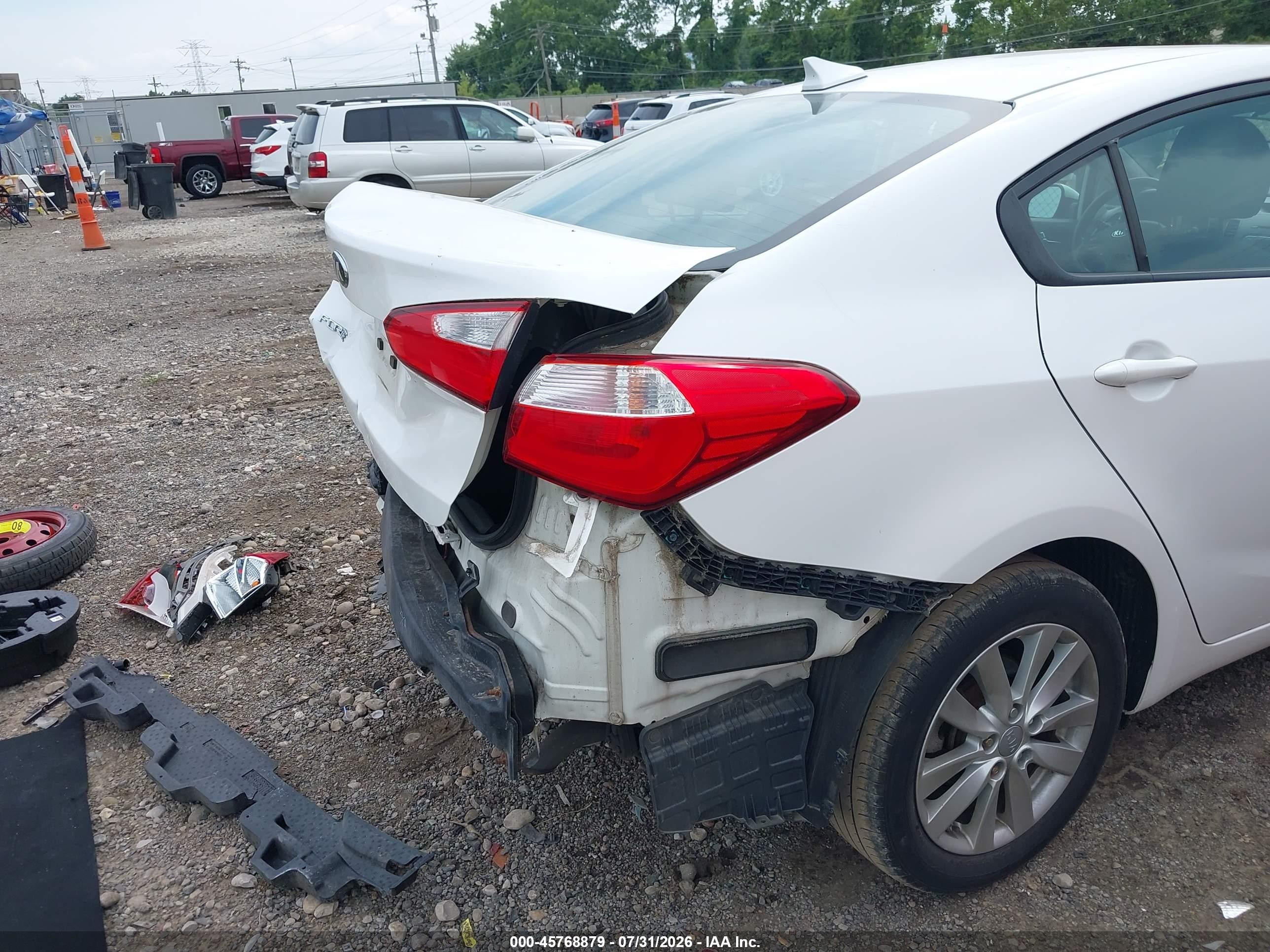 2015 Kia Forte Lx White vin: KNAFX4A62F5401719