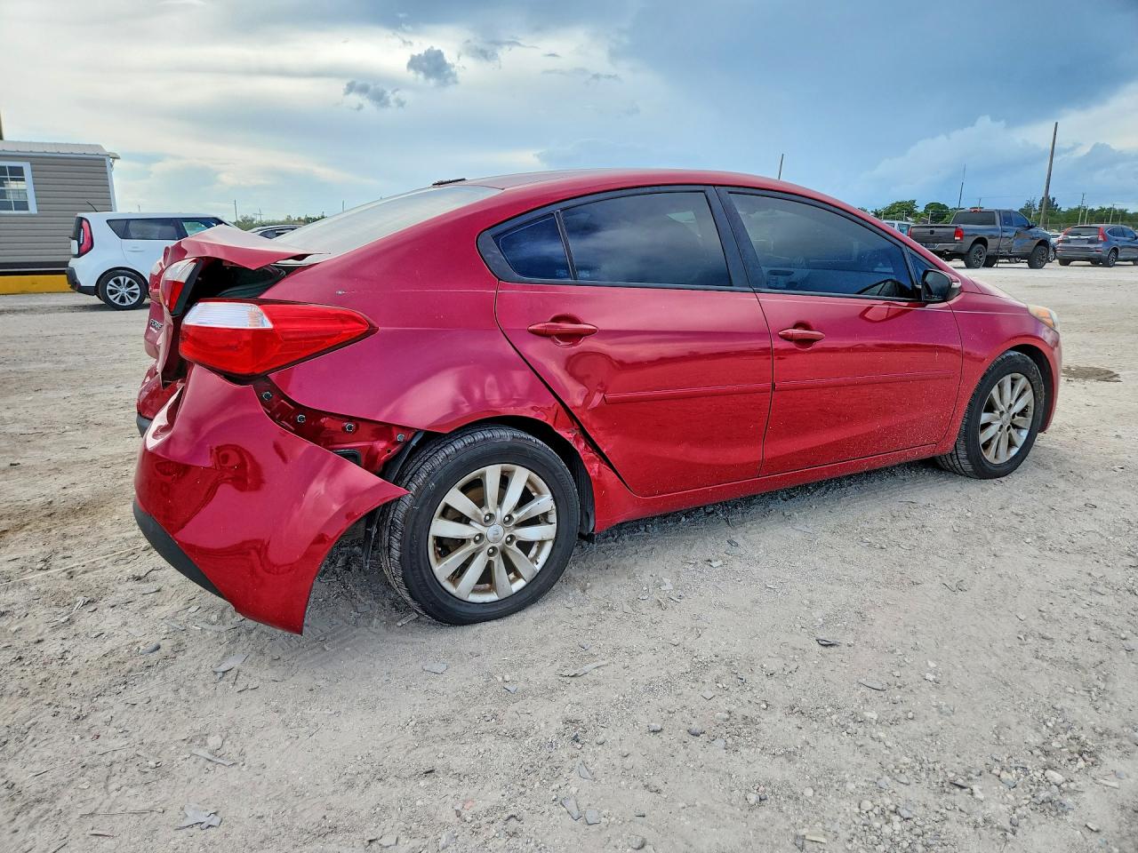 2015 Kia Forte Lx Red vin: KNAFX4A62F5414194