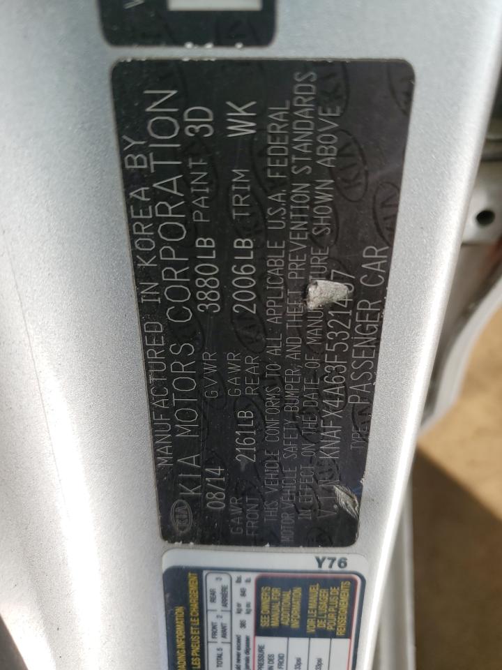 2015 Kia Forte Lx Серебряный vin: KNAFX4A63F5321457