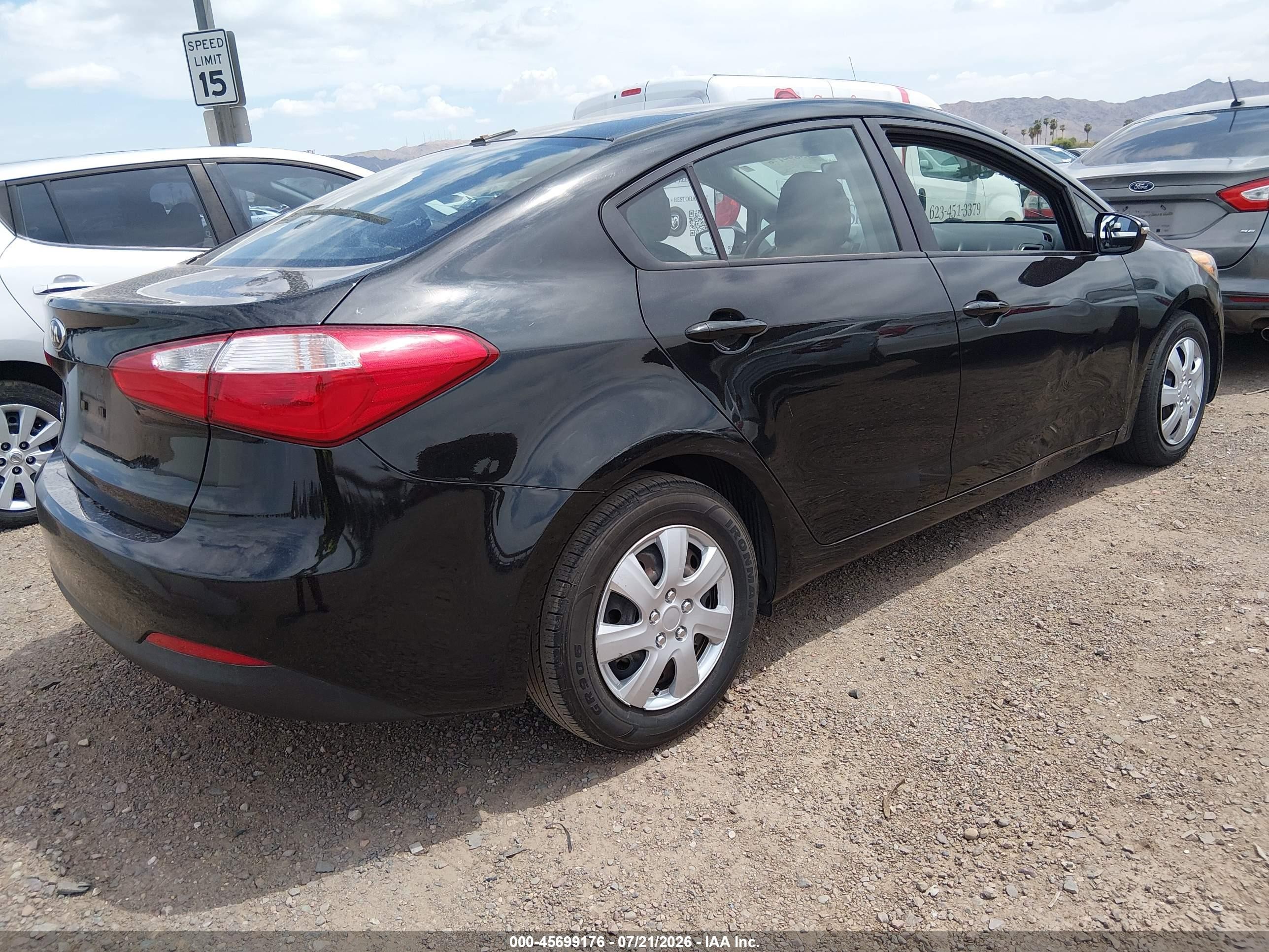 2015 Kia Forte Lx Black vin: KNAFX4A63F5358640