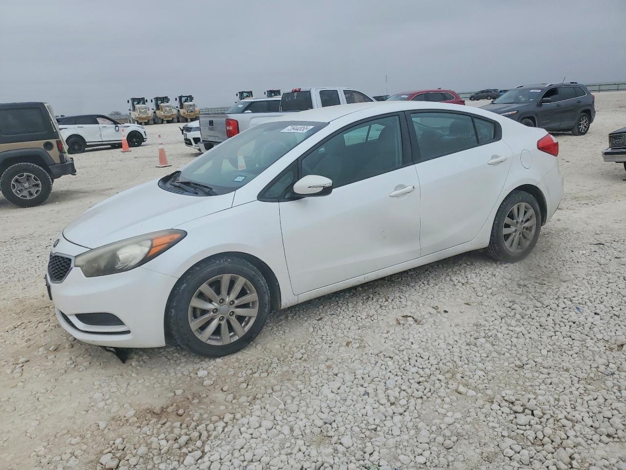 2014 Kia Forte Lx White vin: KNAFX4A64E5134890