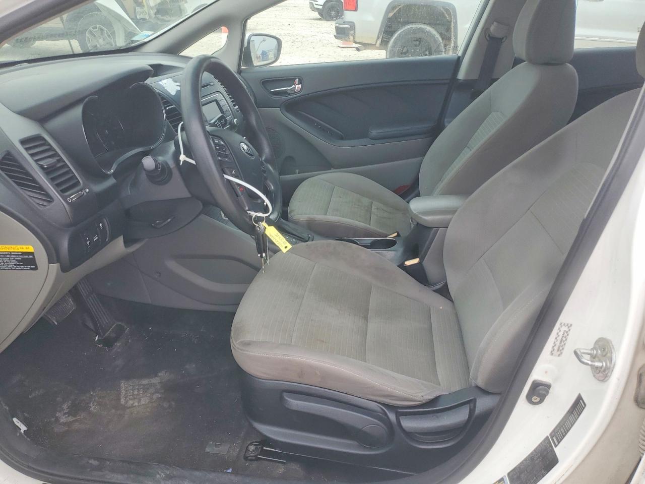 2014 Kia Forte Lx White vin: KNAFX4A64E5134890