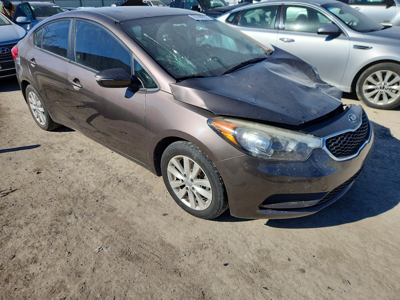 2014 Kia Forte Lx Серый vin: KNAFX4A64E5163919