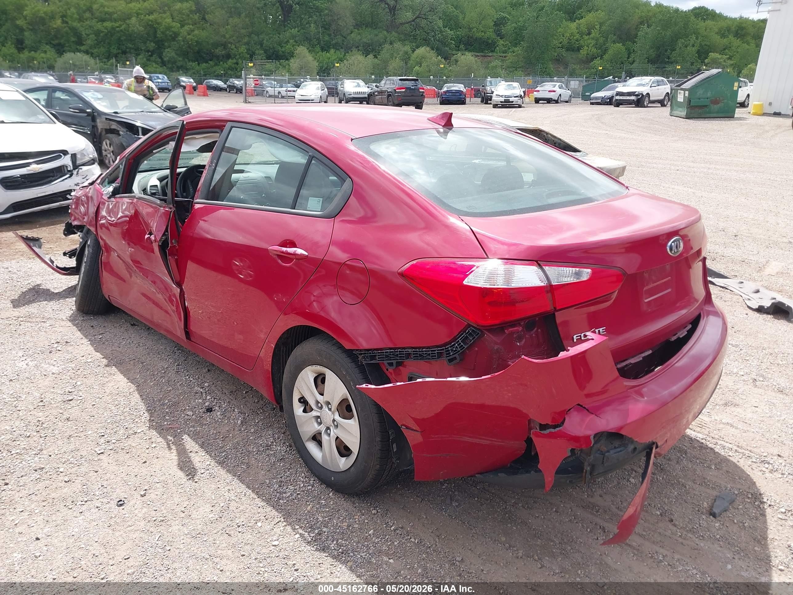 2015 Kia Forte Lx Red vin: KNAFX4A64F5359120