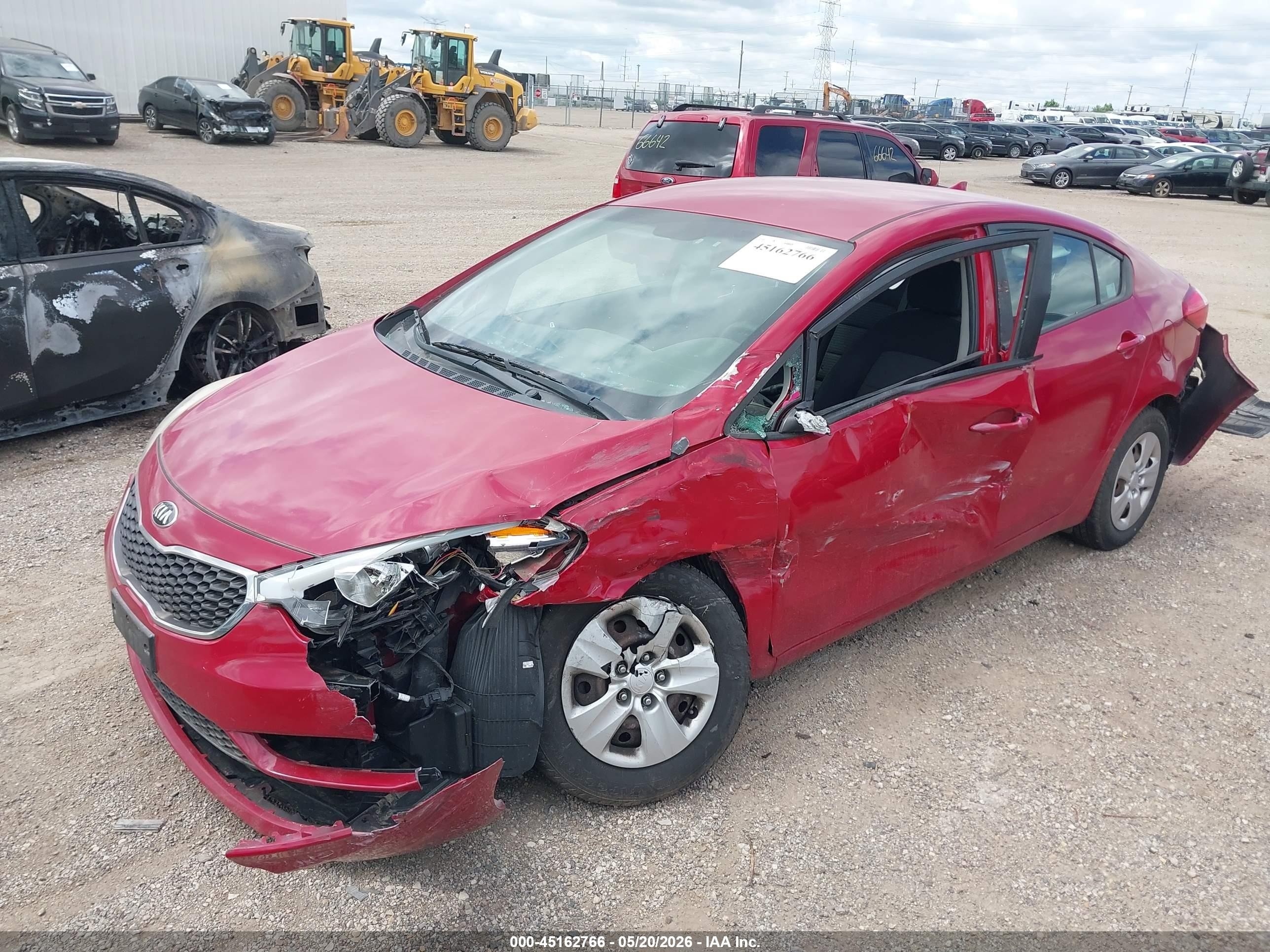 2015 Kia Forte Lx Red vin: KNAFX4A64F5359120