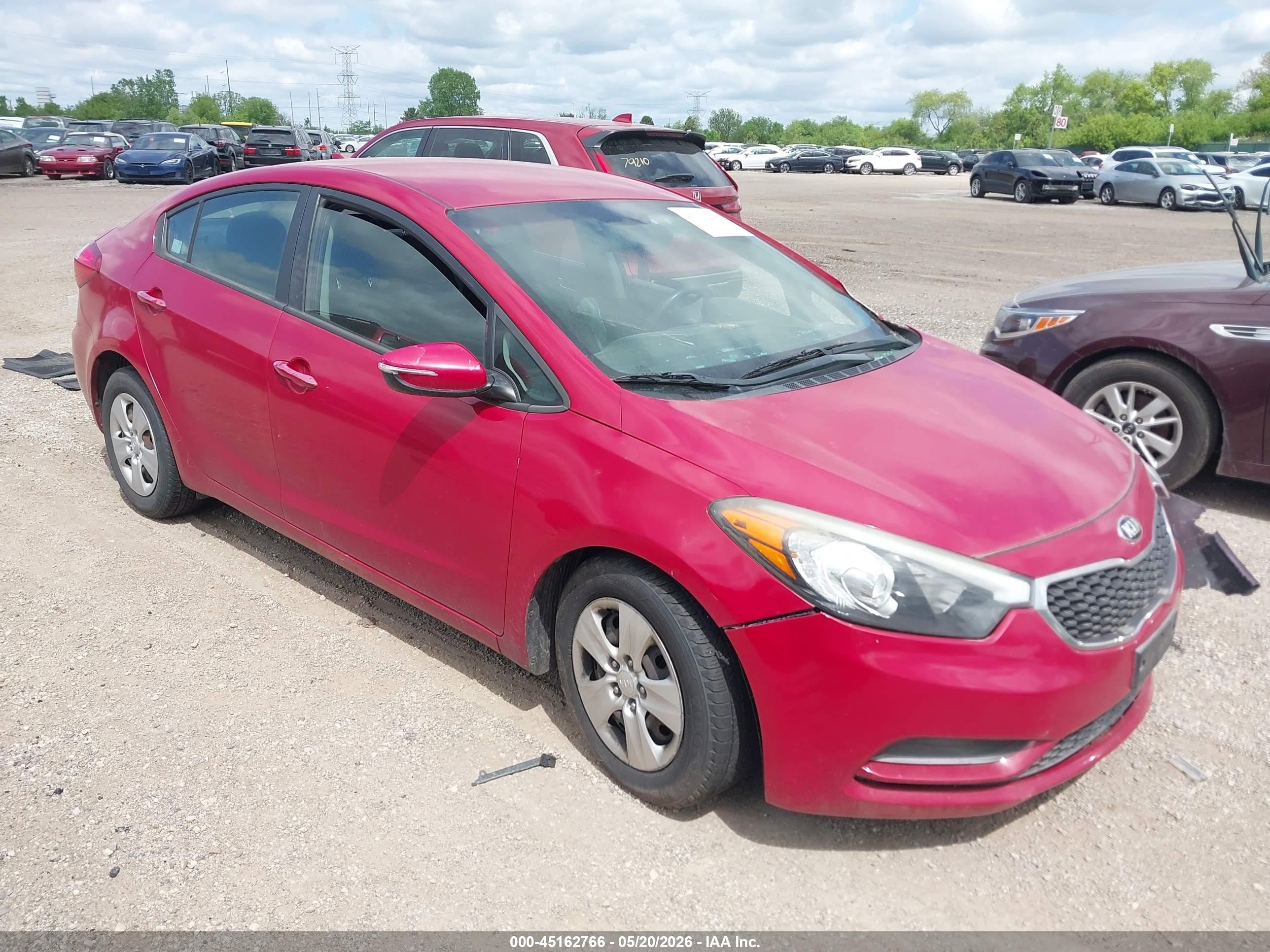 2015 Kia Forte Lx Red vin: KNAFX4A64F5359120