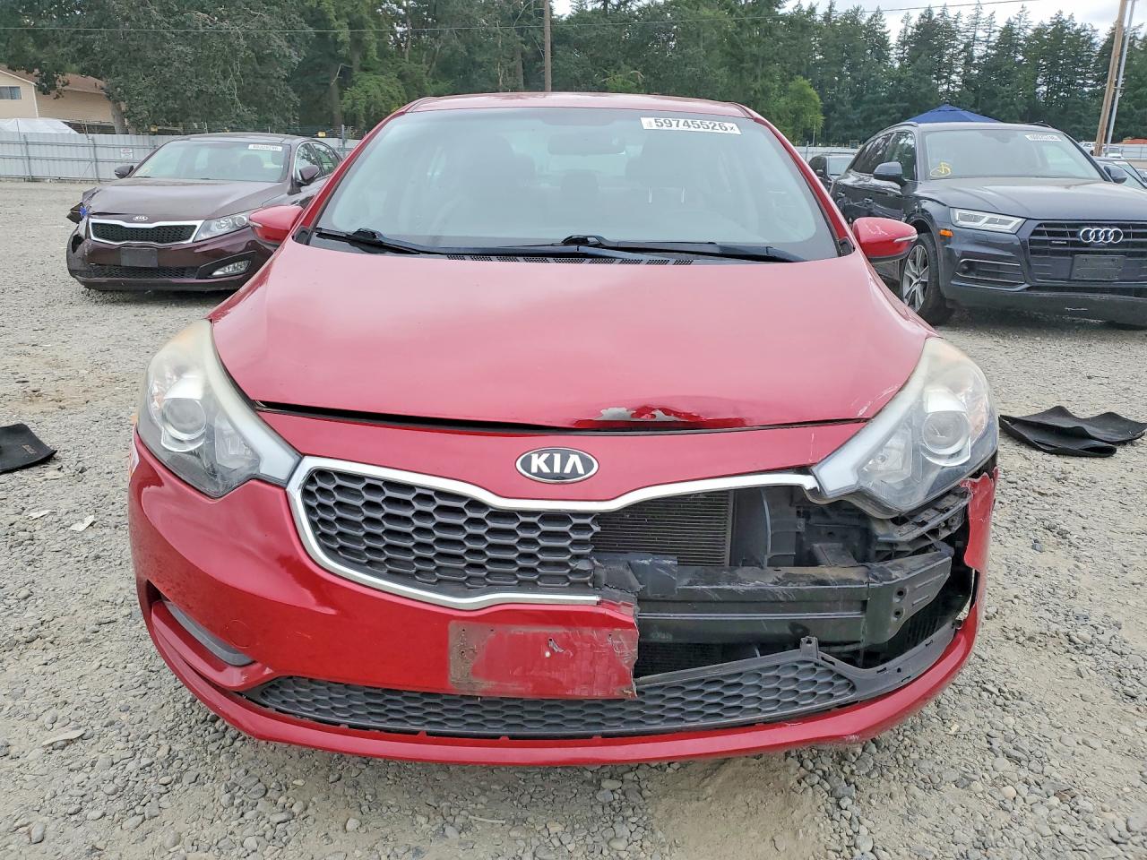2015 Kia Forte Lx Red vin: KNAFX4A64F5425603