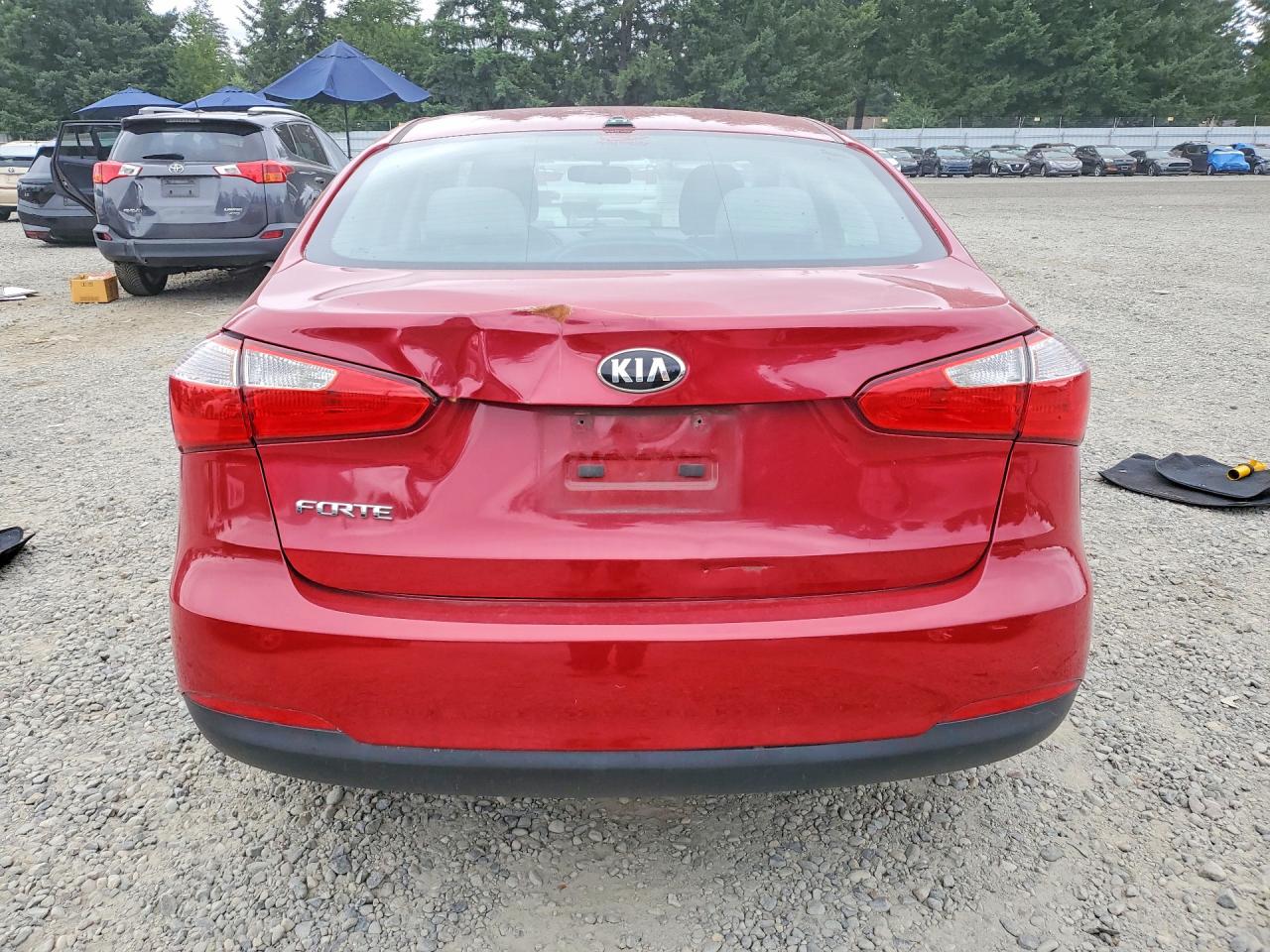 2015 Kia Forte Lx Red vin: KNAFX4A64F5425603