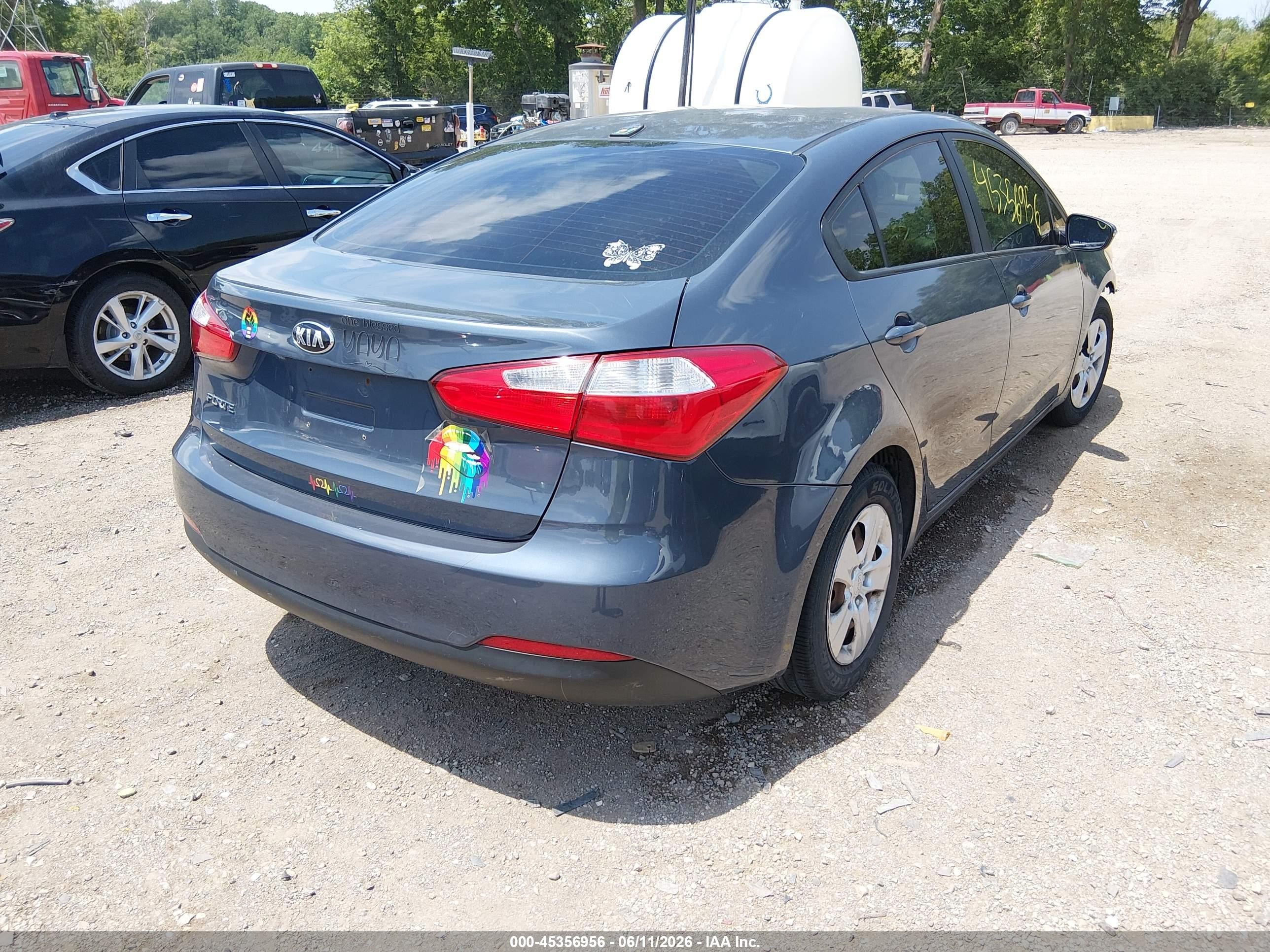 2015 Kia Forte Lx Gray vin: KNAFX4A64F5435063