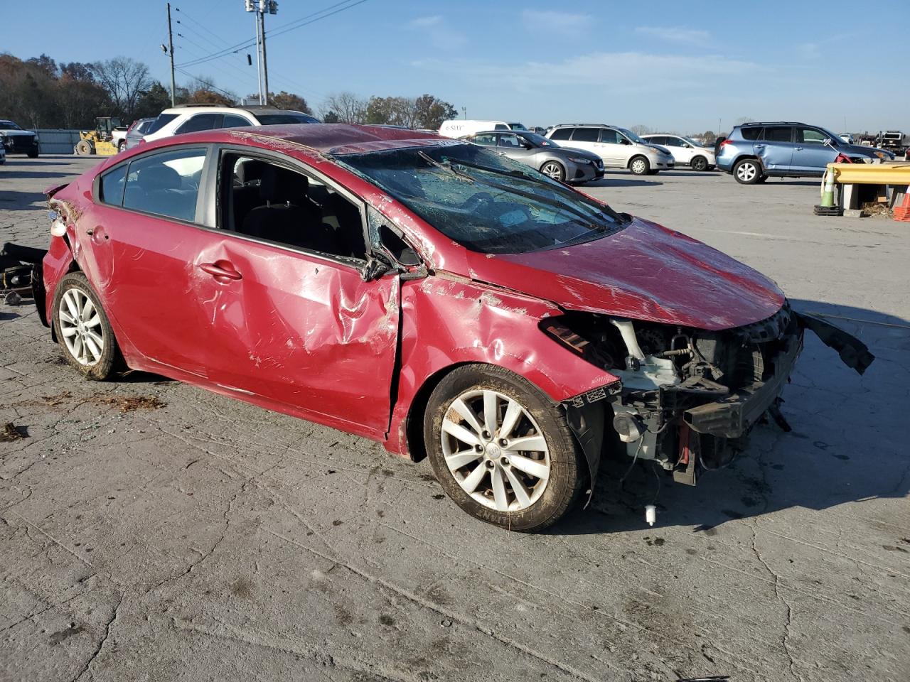 2014 Kia Forte Lx Красный vin: KNAFX4A65E5087739