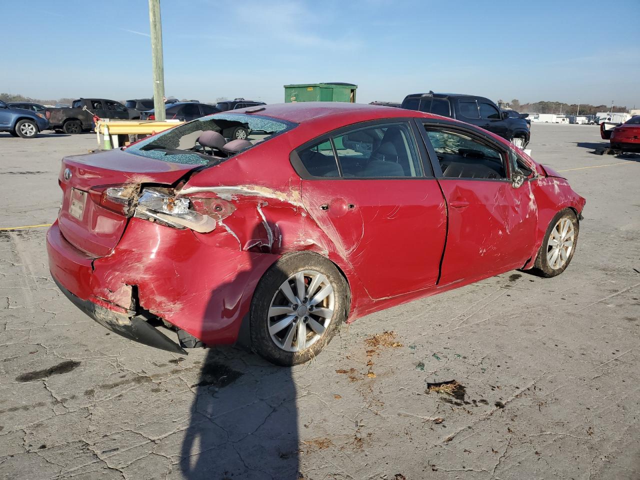 2014 Kia Forte Lx Красный vin: KNAFX4A65E5087739