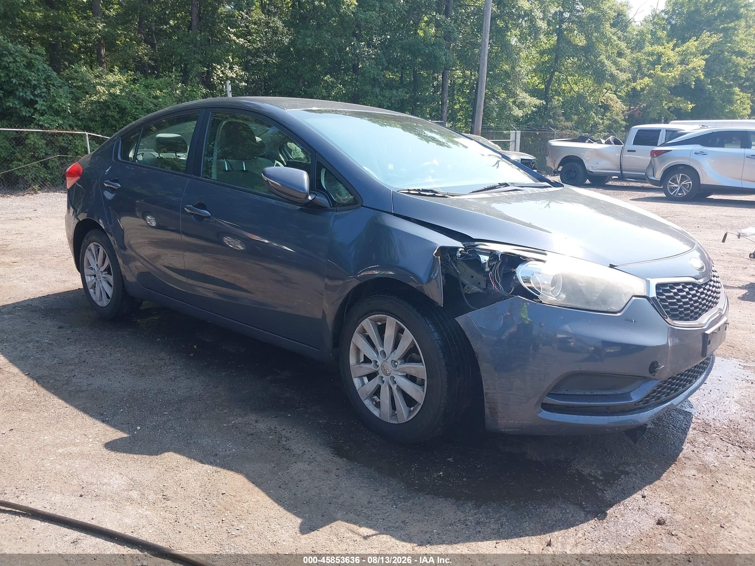 2014 Kia Forte Lx Blue vin: KNAFX4A65E5182785