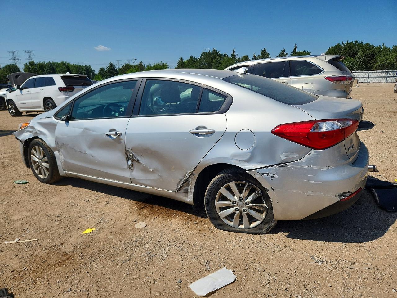 2014 Kia Forte Lx Silver vin: KNAFX4A65E5242516