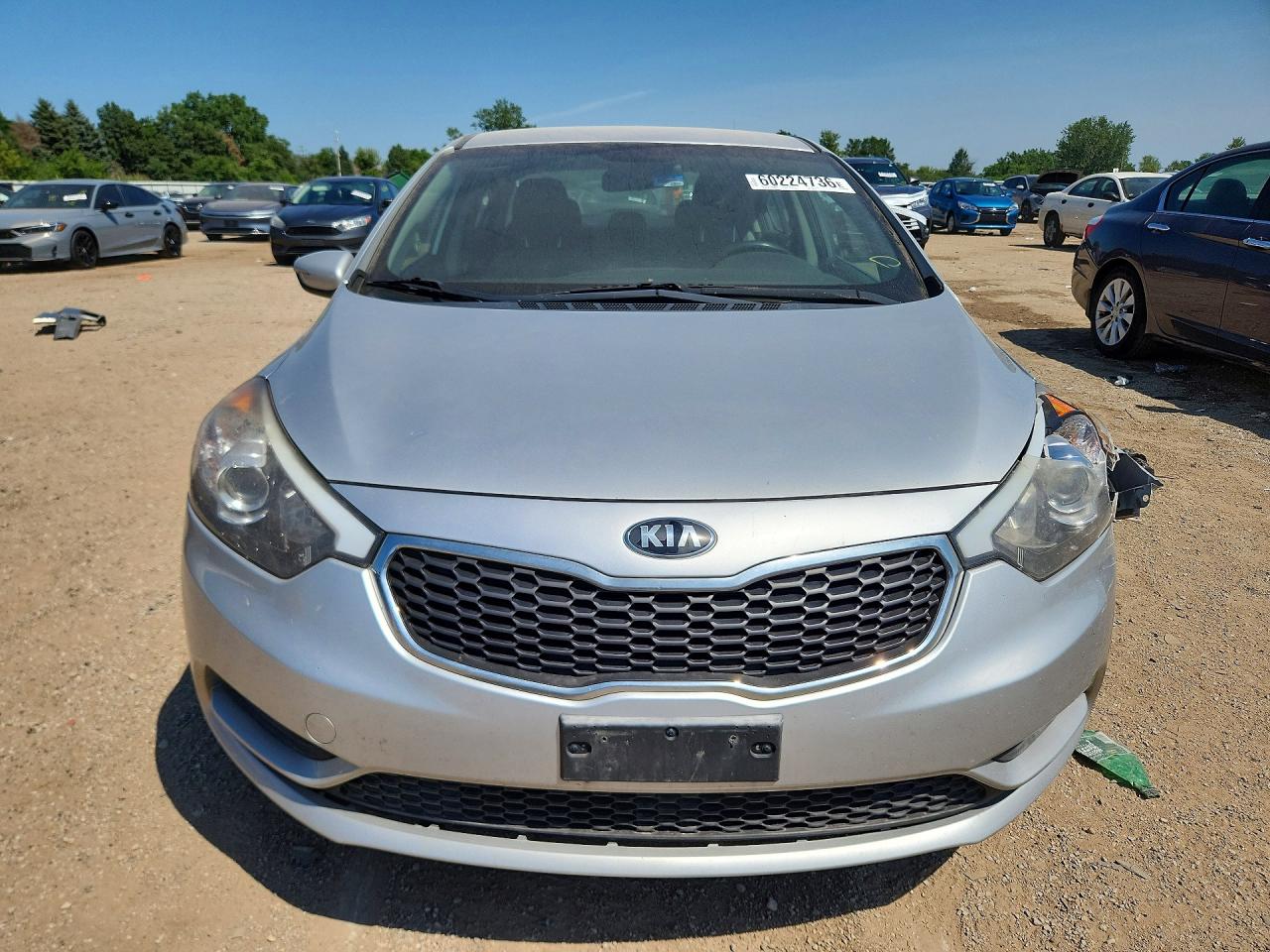 2014 Kia Forte Lx Silver vin: KNAFX4A65E5242516