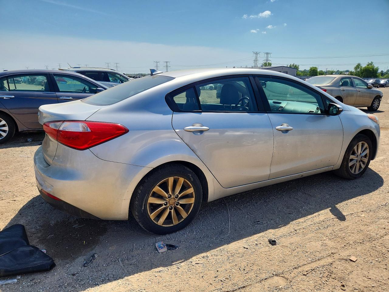 2014 Kia Forte Lx Silver vin: KNAFX4A65E5242516