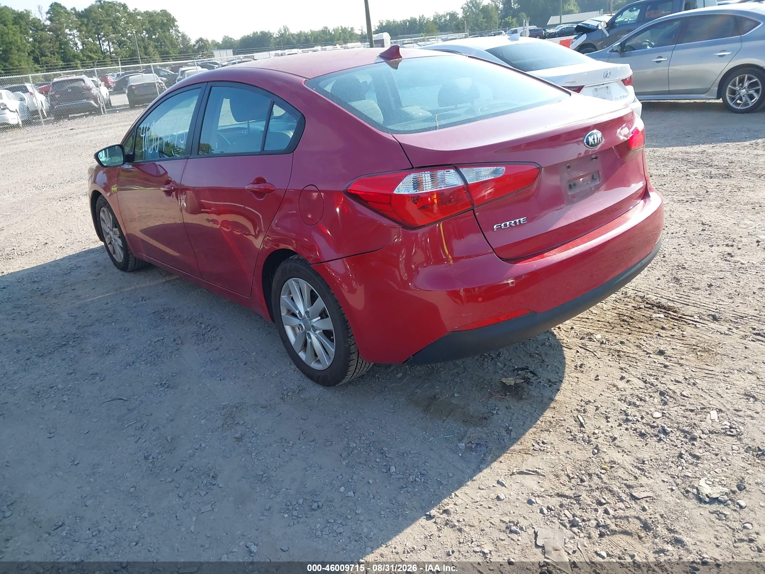 2015 Kia Forte Lx Красный vin: KNAFX4A65F5396533