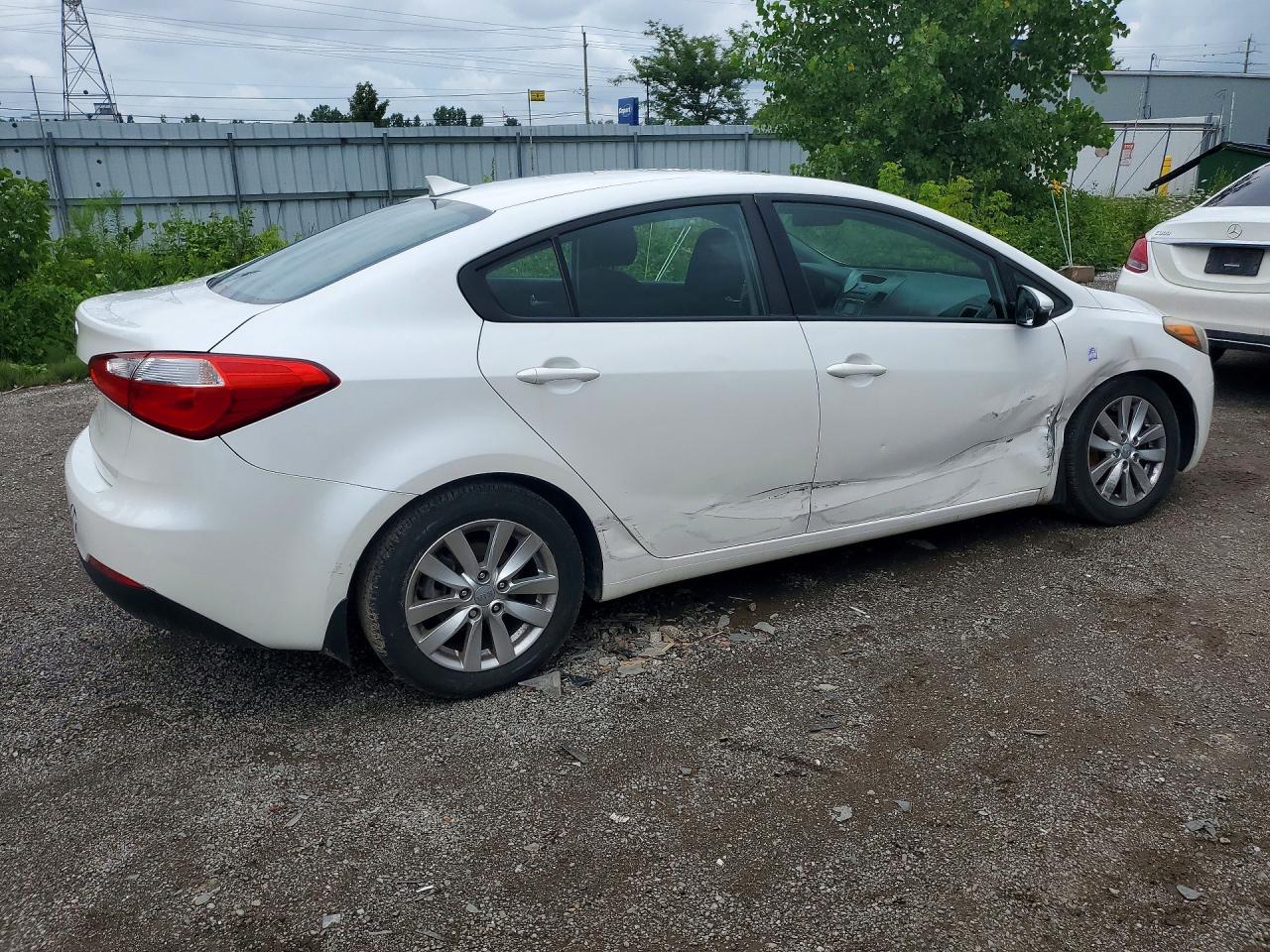 2015 Kia Forte Lx White vin: KNAFX4A65F5435752