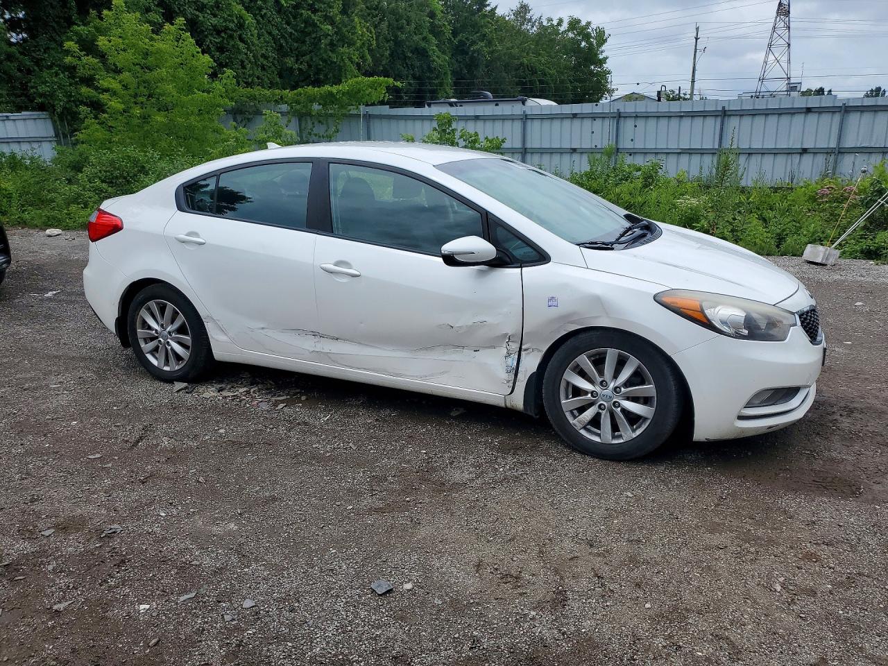 2015 Kia Forte Lx White vin: KNAFX4A65F5435752