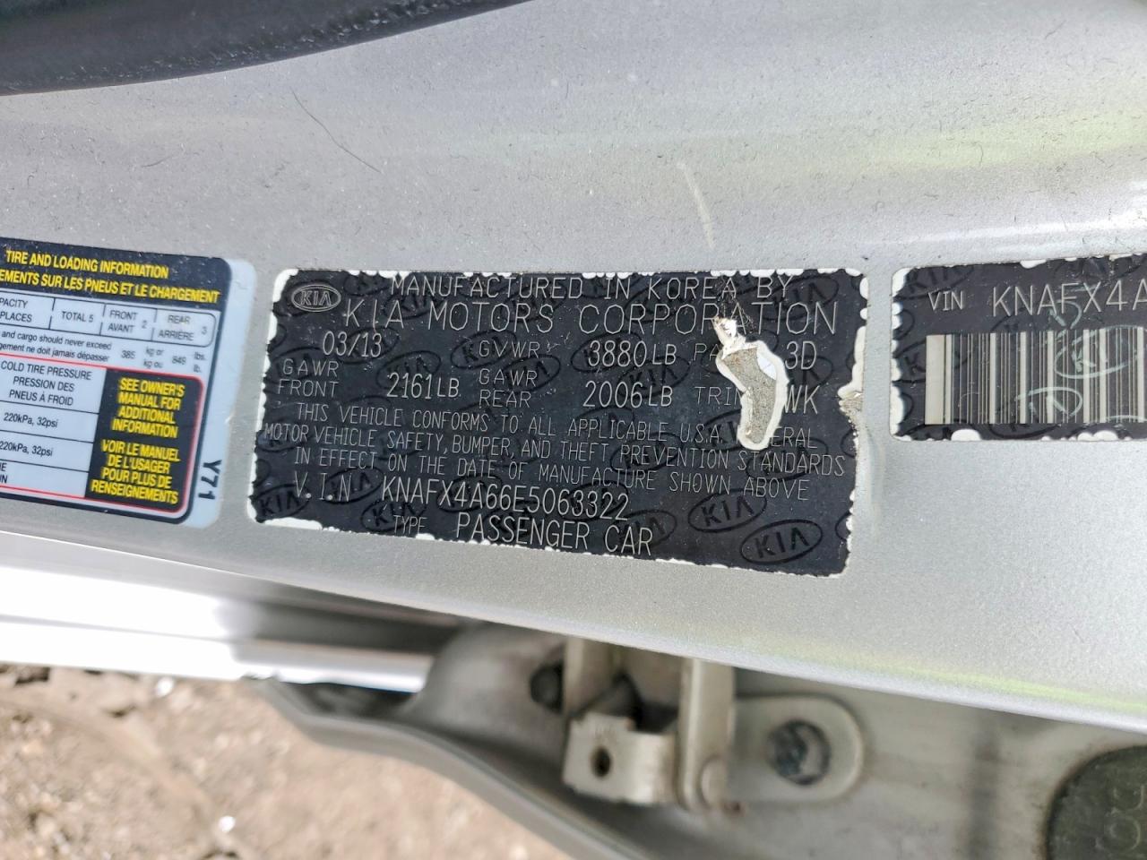 2014 Kia Forte Lx Silver vin: KNAFX4A66E5063322
