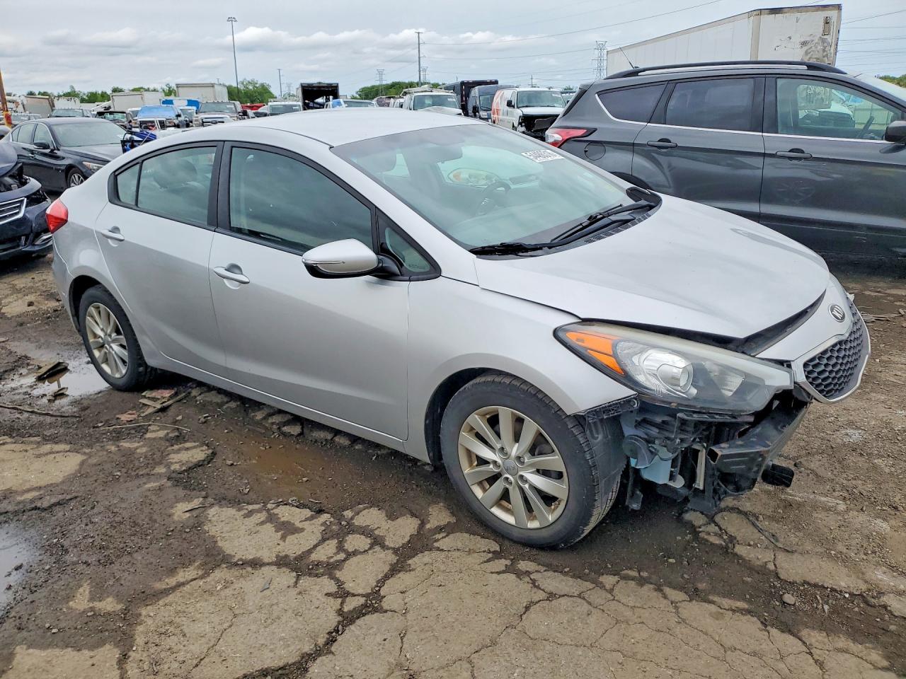 2014 Kia Forte Lx Silver vin: KNAFX4A66E5063322