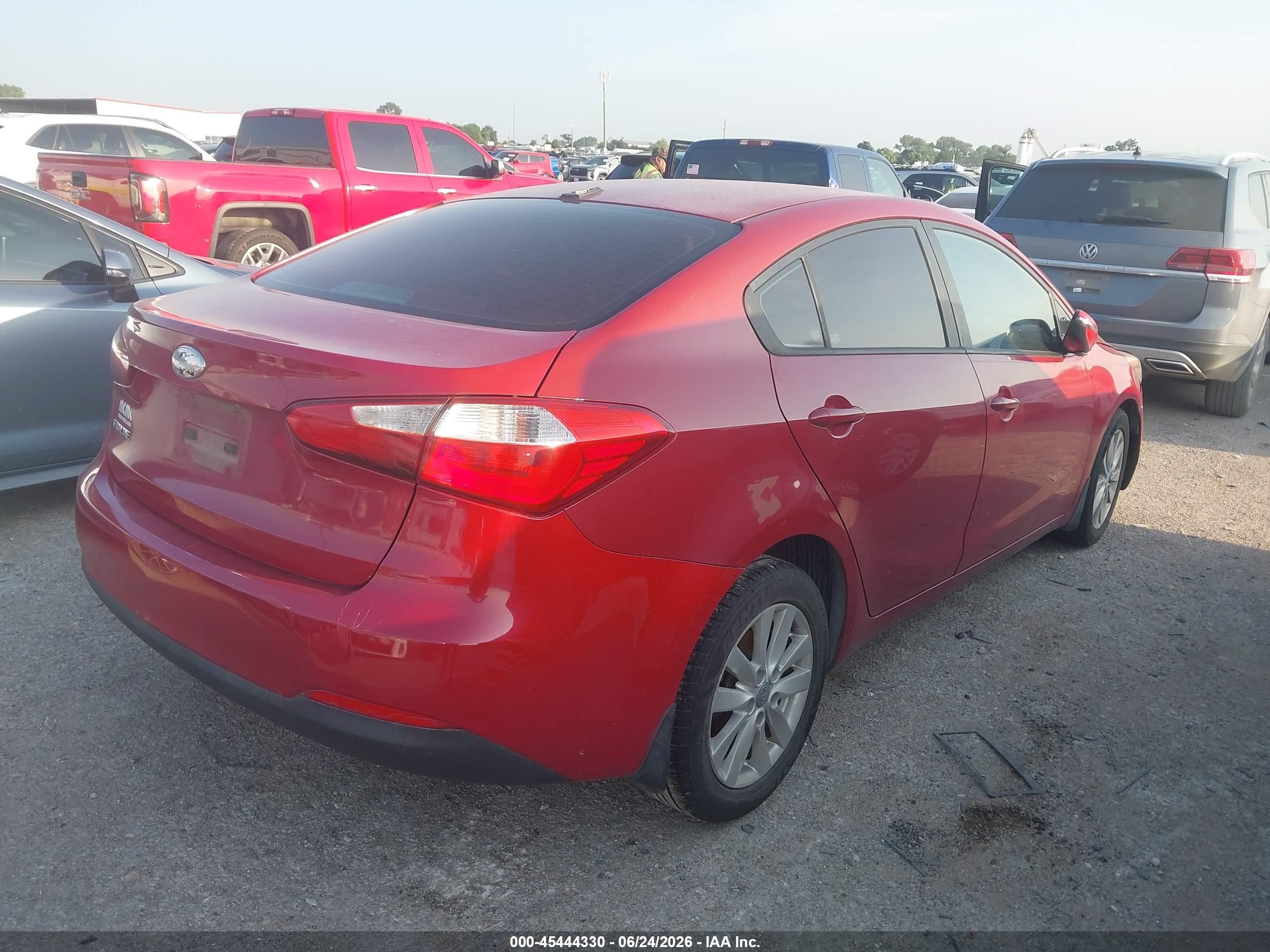 2014 Kia Forte Lx Red vin: KNAFX4A66E5134115