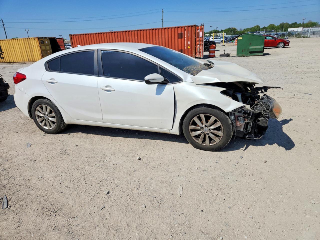 2014 Kia Forte Lx White vin: KNAFX4A66E5206978