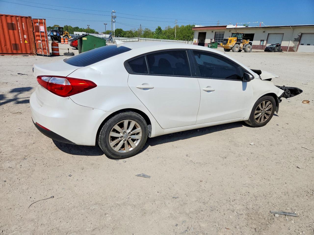 2014 Kia Forte Lx White vin: KNAFX4A66E5206978