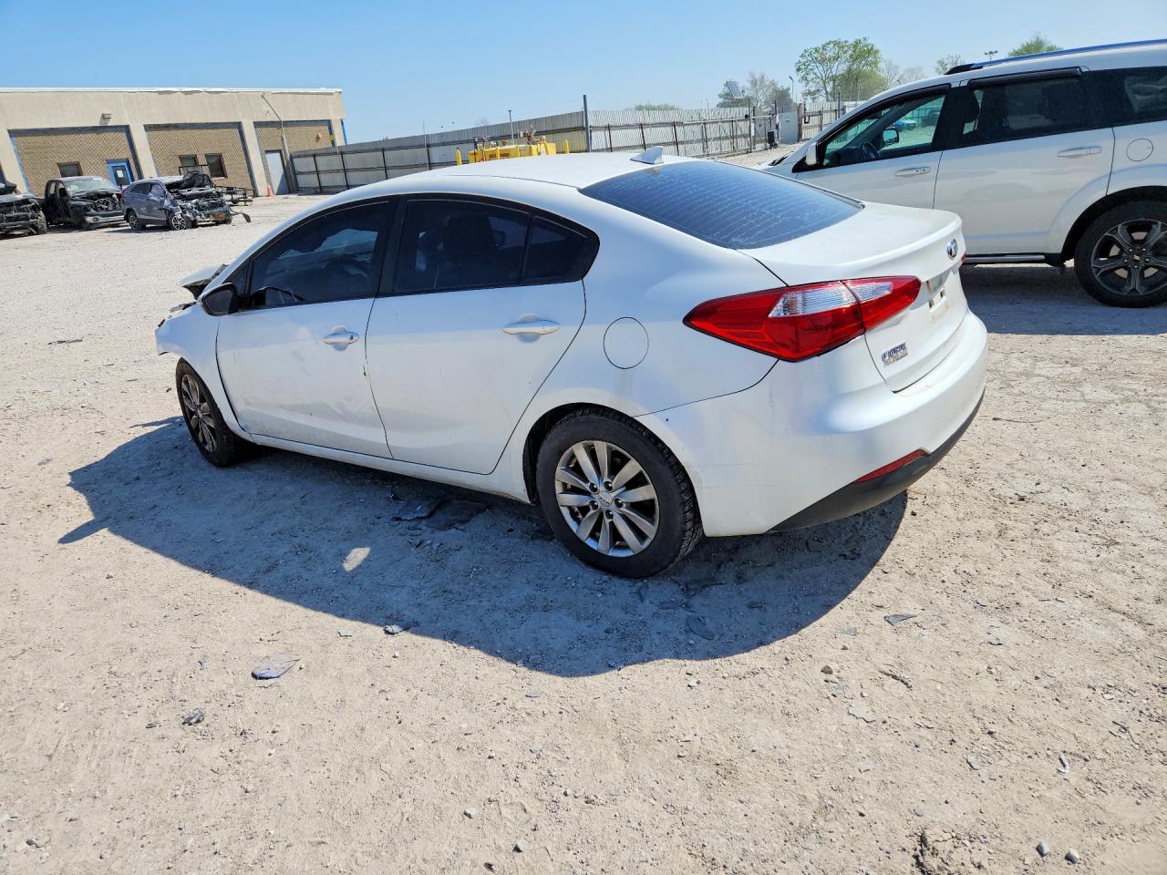 2014 Kia Forte Lx White vin: KNAFX4A66E5206978