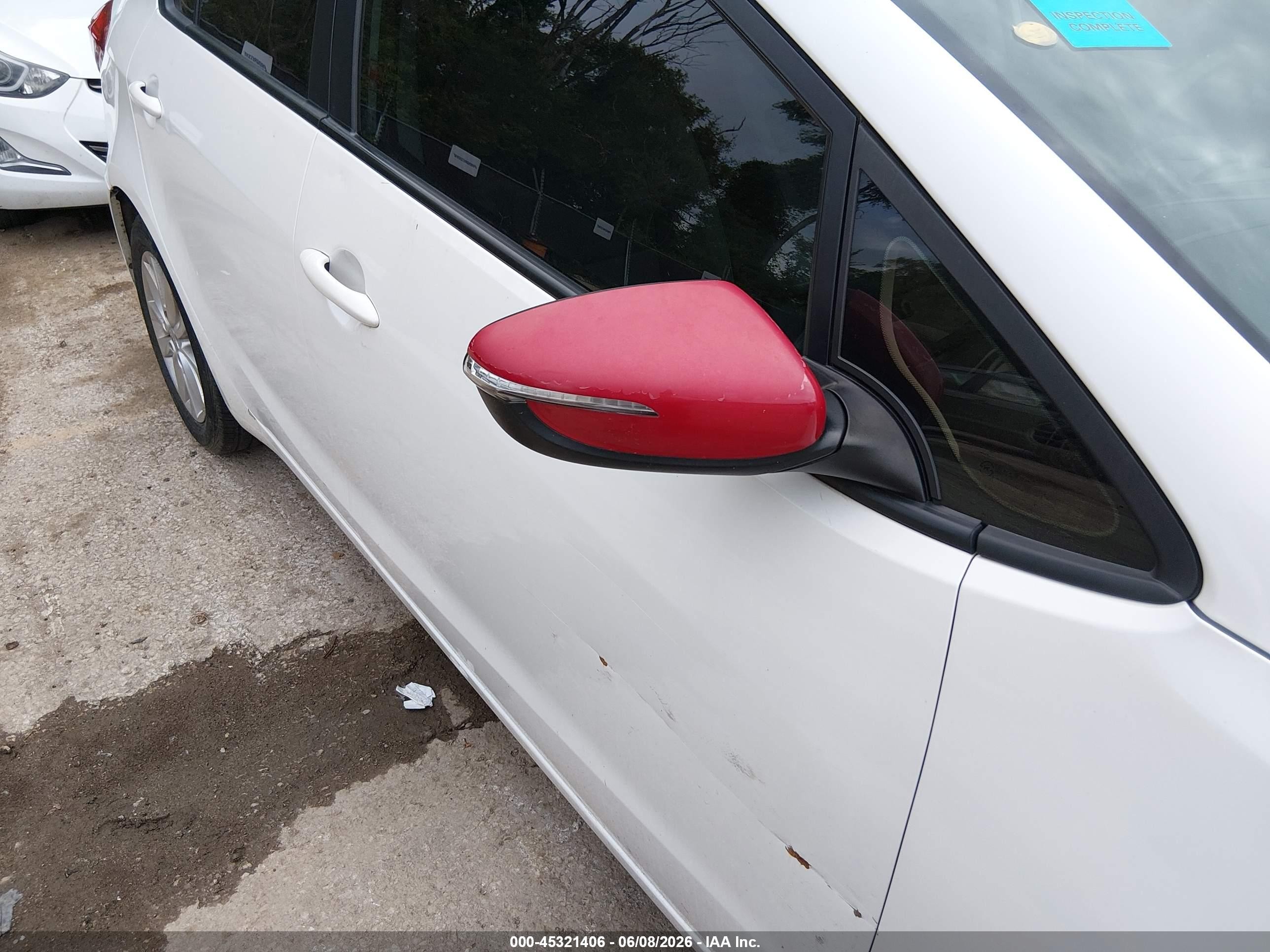 2014 Kia Forte Lx White vin: KNAFX4A66E5209203