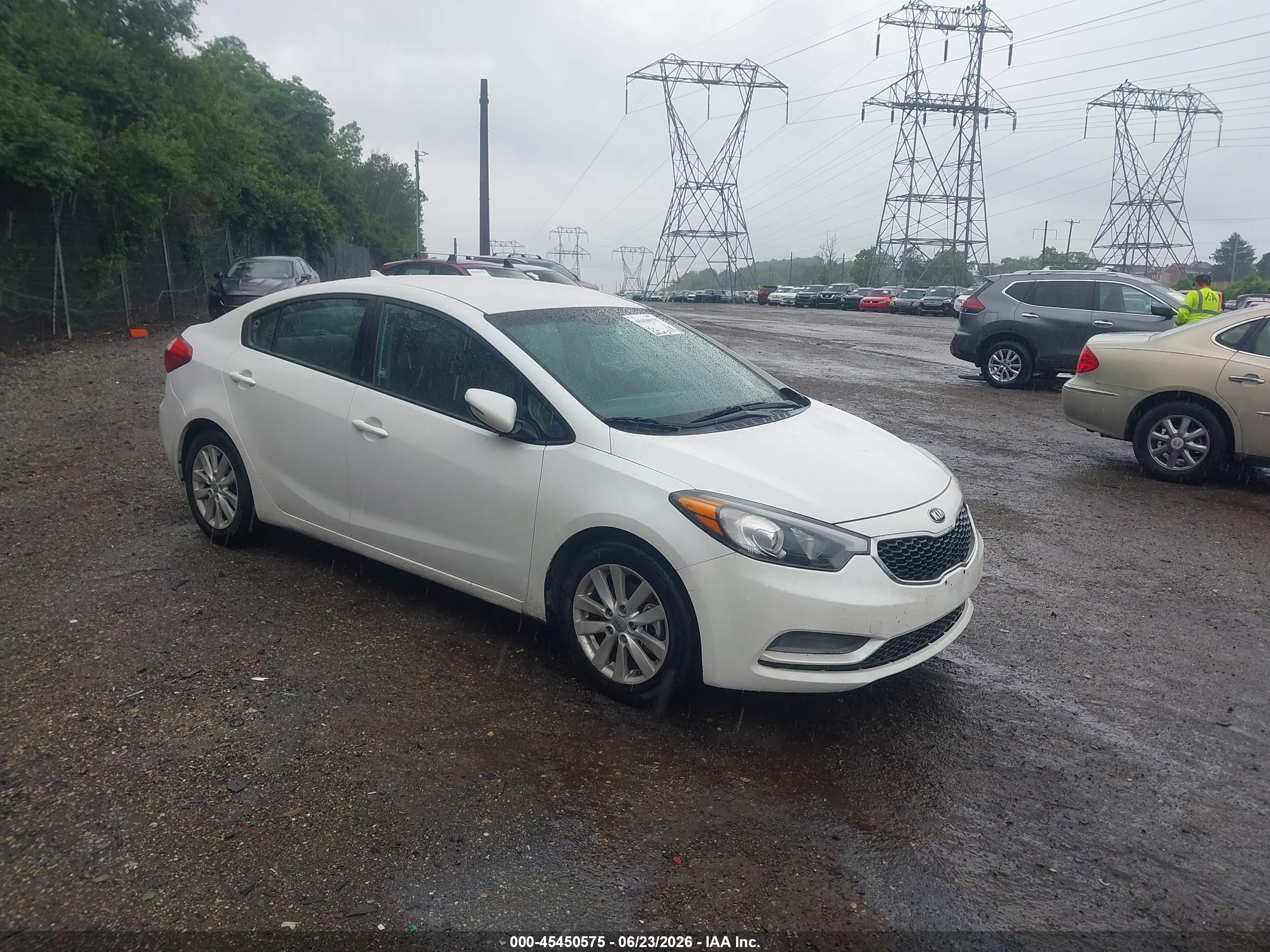 2015 Kia Forte Lx White vin: KNAFX4A66F5271279