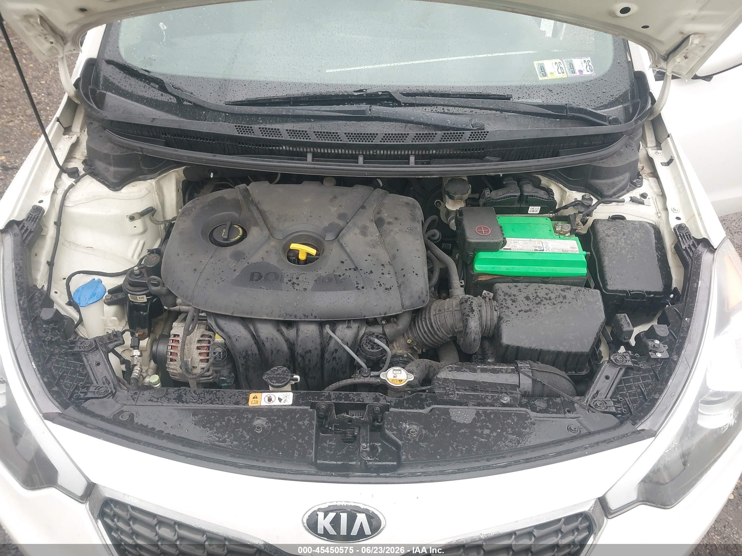 2015 Kia Forte Lx White vin: KNAFX4A66F5271279