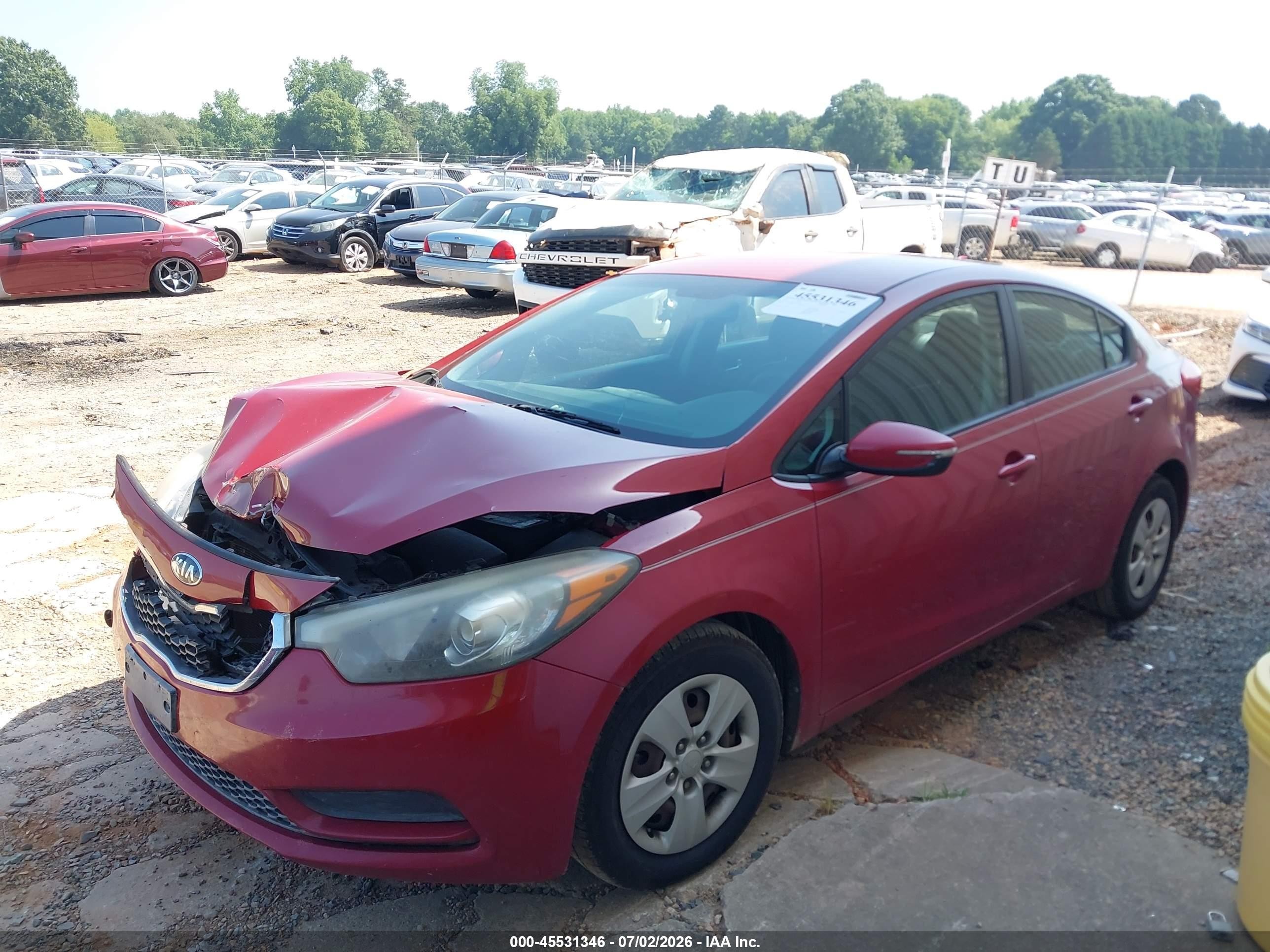 2015 Kia Forte Lx Red vin: KNAFX4A66F5321968