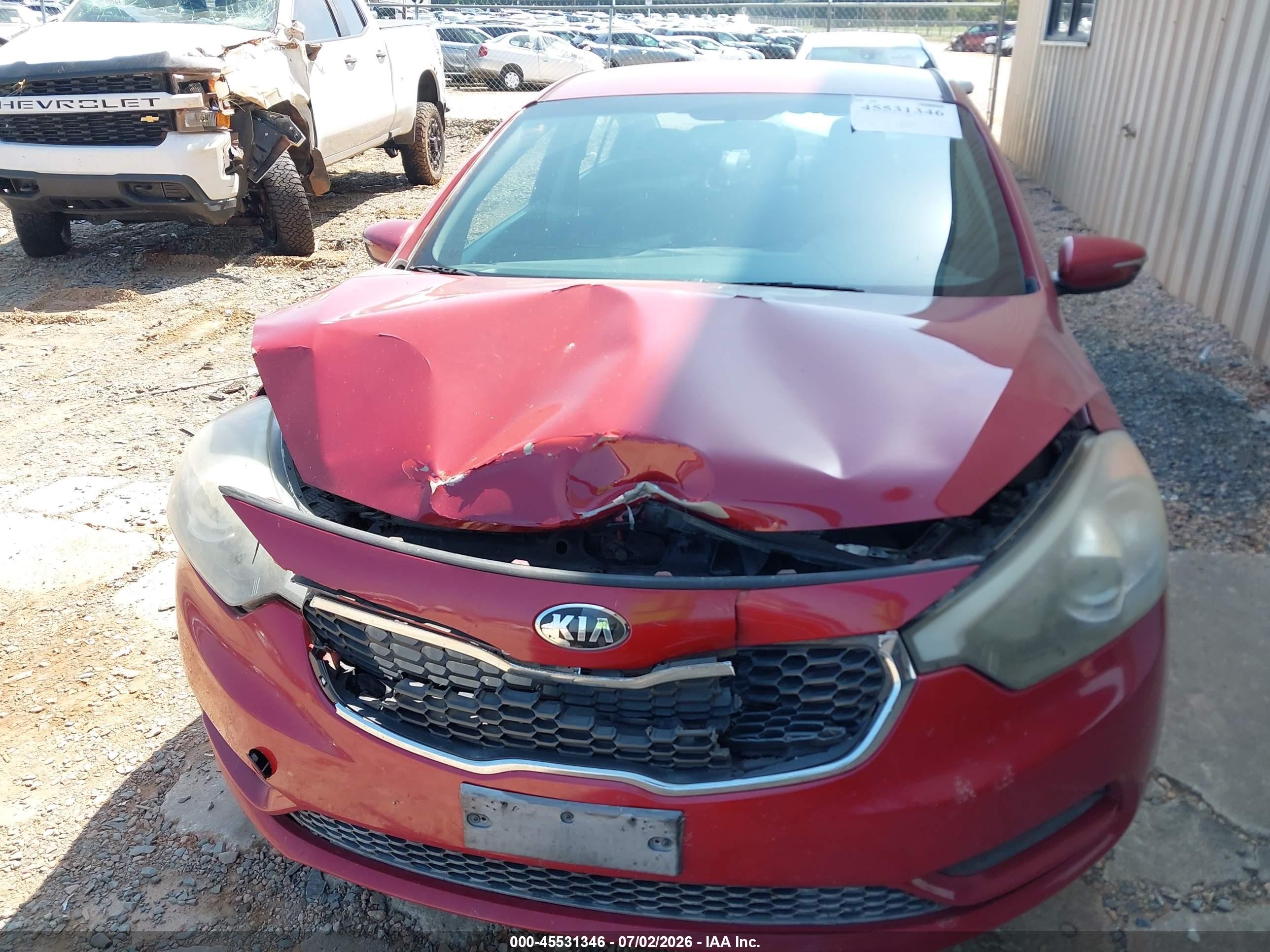2015 Kia Forte Lx Red vin: KNAFX4A66F5321968