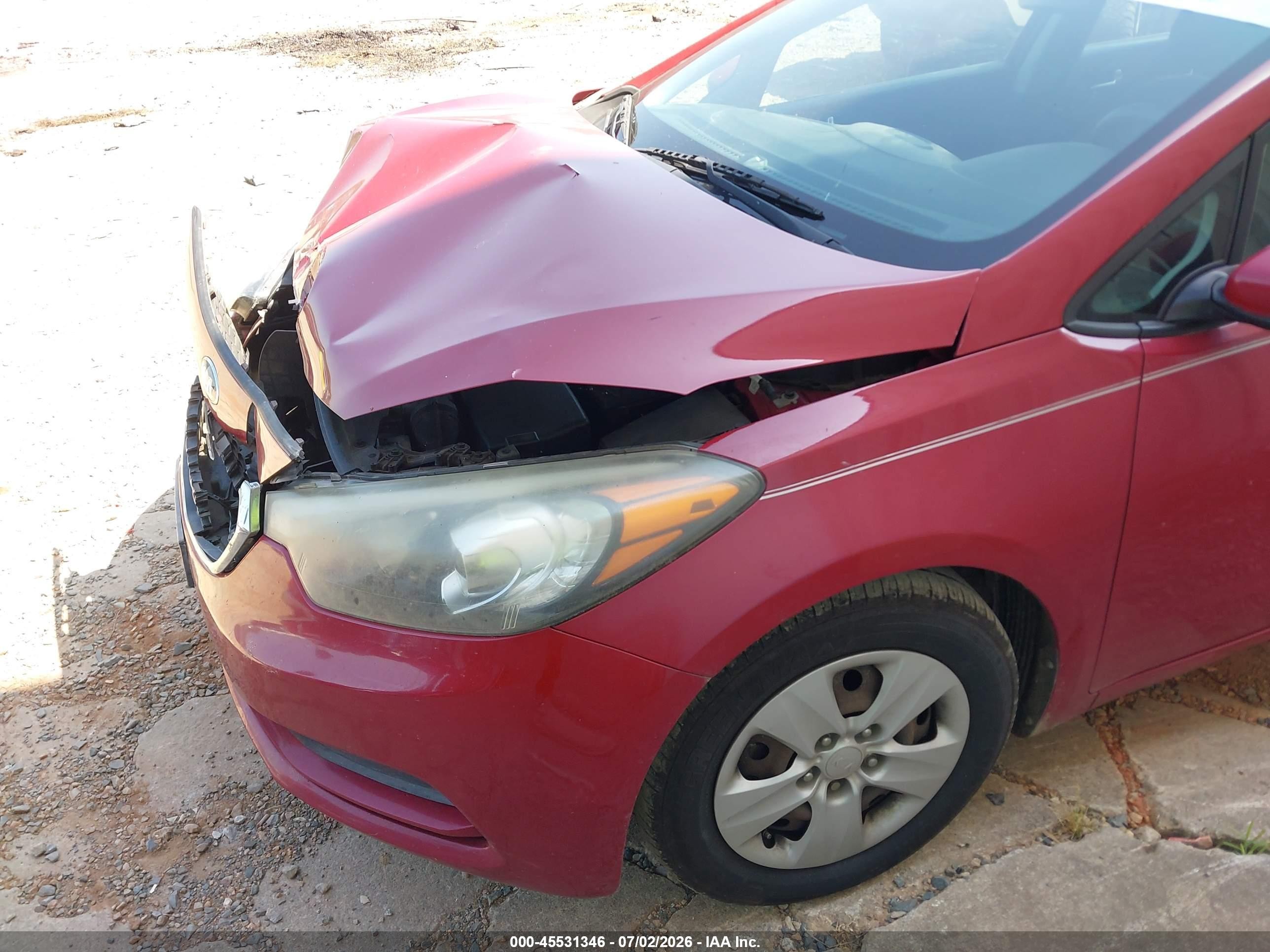 2015 Kia Forte Lx Red vin: KNAFX4A66F5321968
