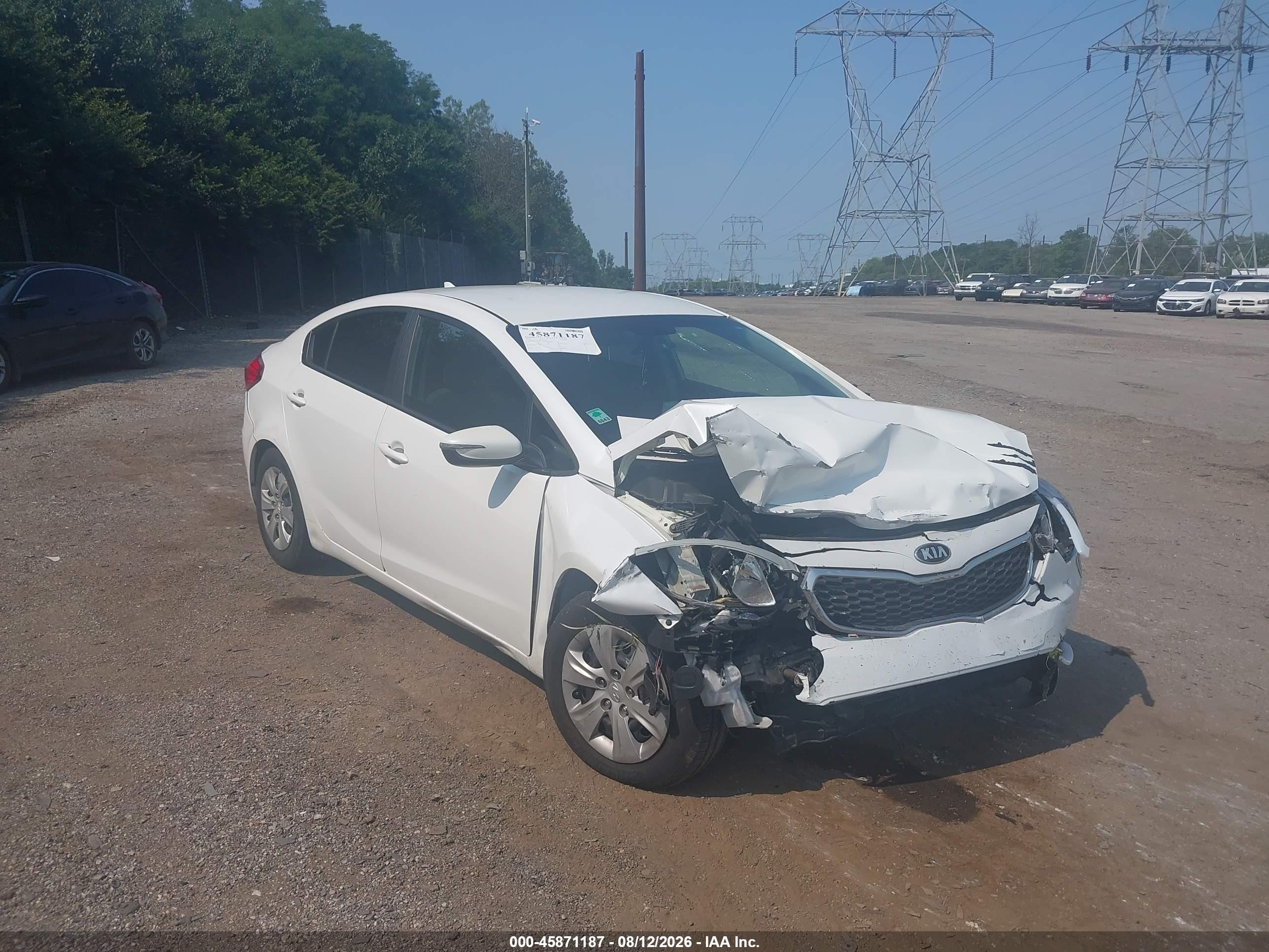 2015 Kia Forte Lx White vin: KNAFX4A66F5325454