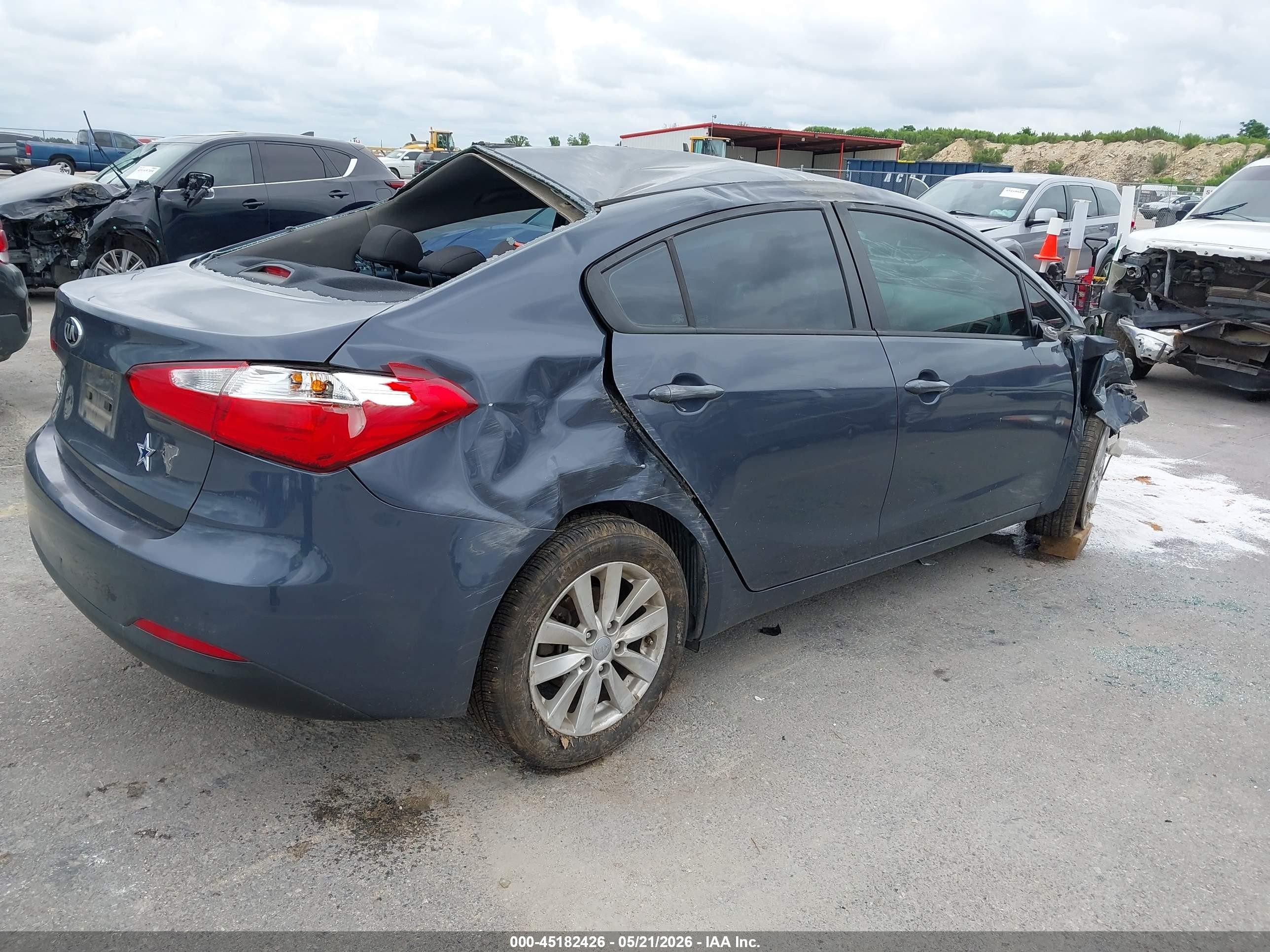 2015 Kia Forte Lx Gray vin: KNAFX4A66F5366831