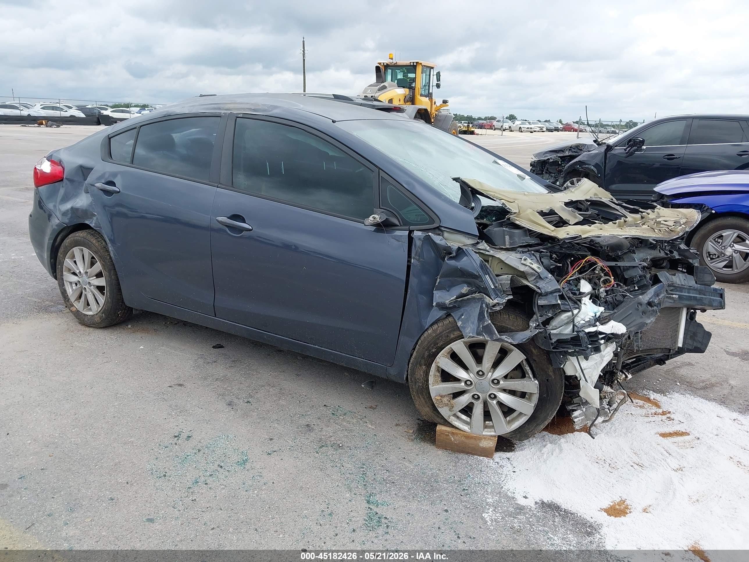 2015 Kia Forte Lx Gray vin: KNAFX4A66F5366831