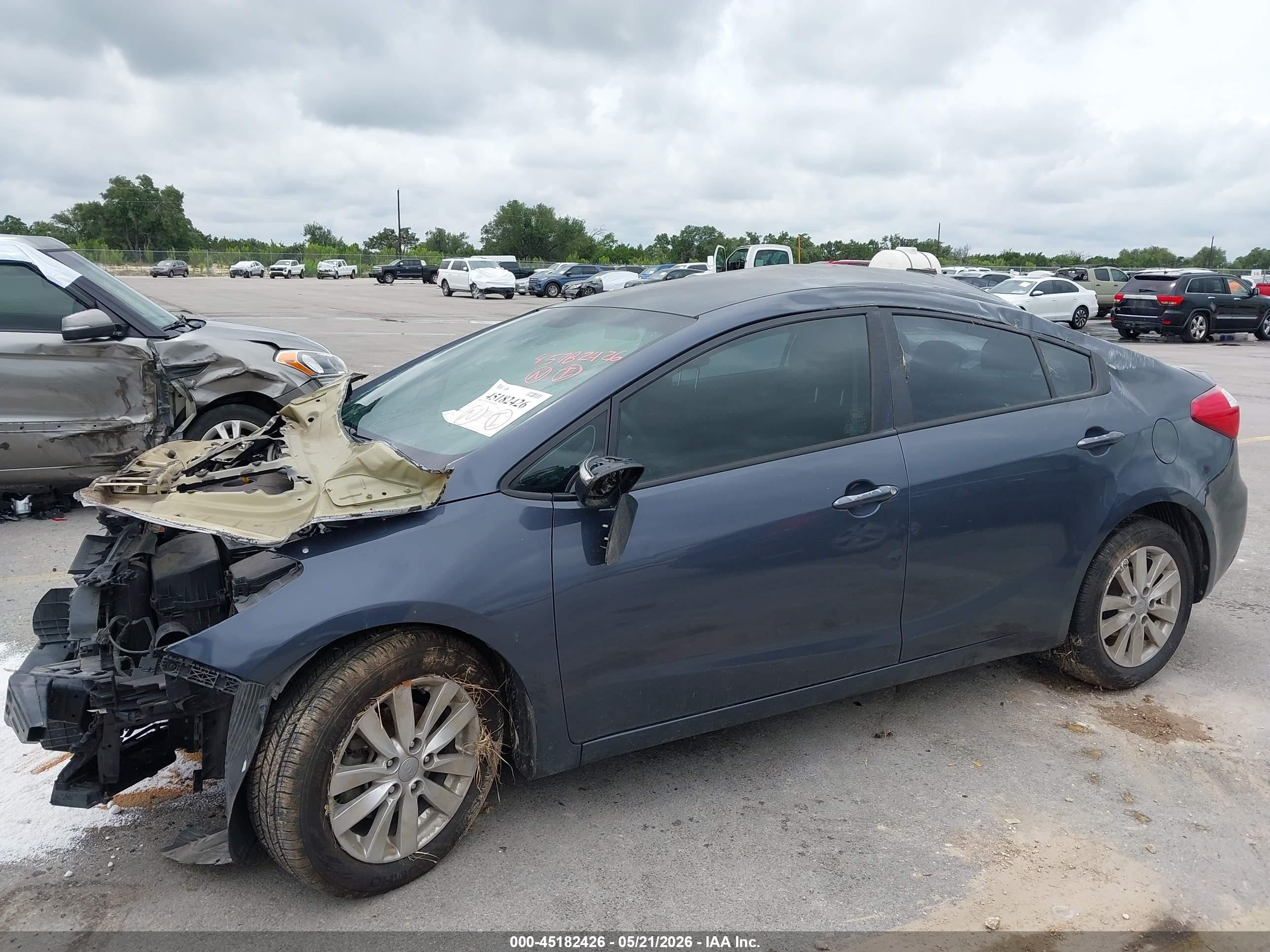 2015 Kia Forte Lx Gray vin: KNAFX4A66F5366831