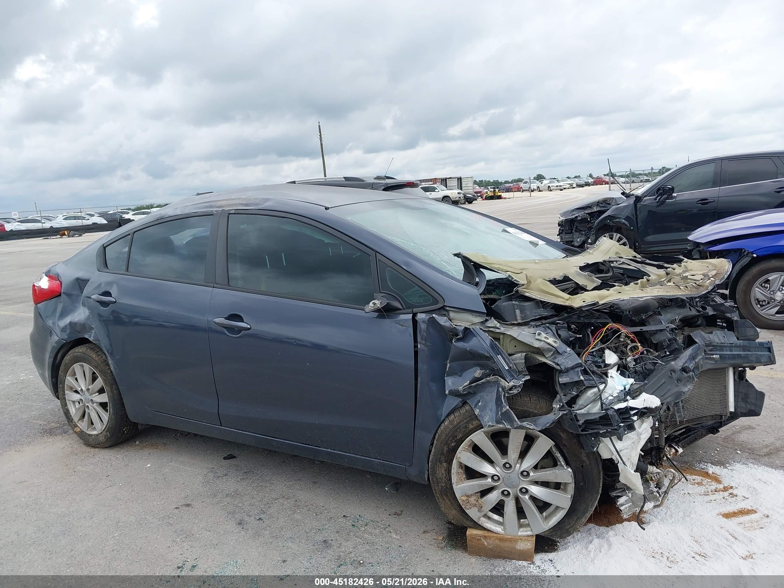 2015 Kia Forte Lx Gray vin: KNAFX4A66F5366831