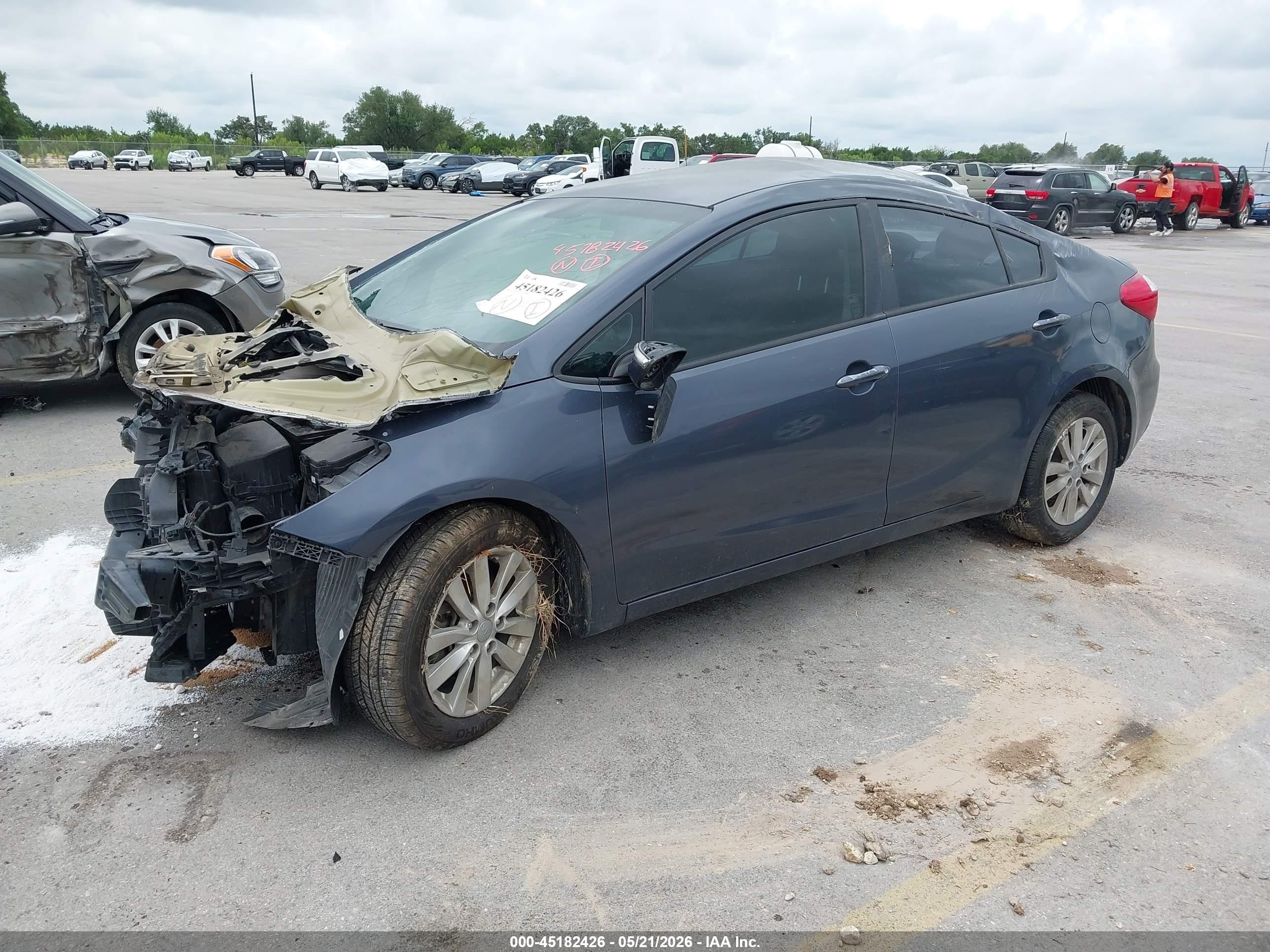 2015 Kia Forte Lx Gray vin: KNAFX4A66F5366831