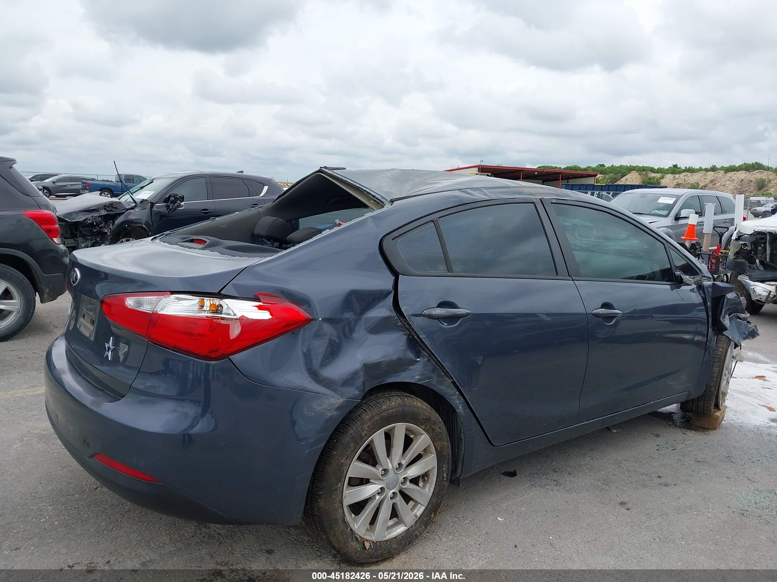 2015 Kia Forte Lx Gray vin: KNAFX4A66F5366831