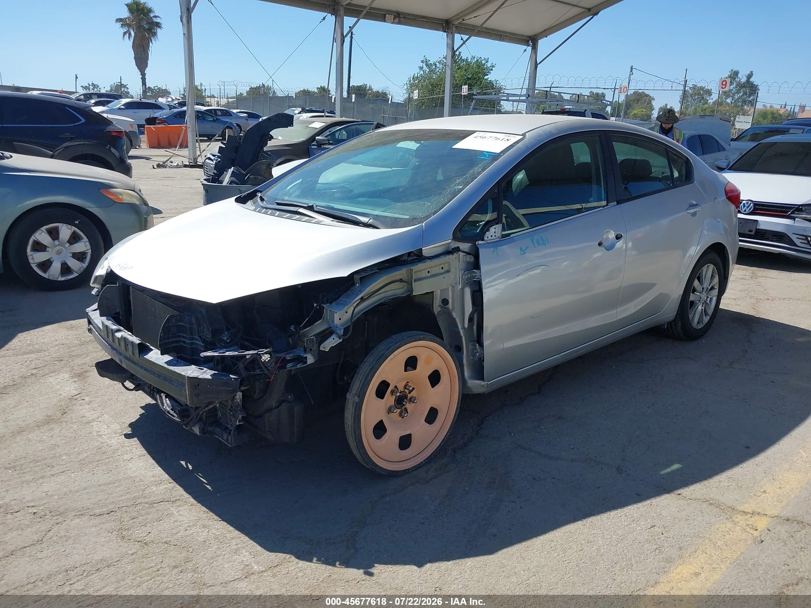 2015 Kia Forte Lx Silver vin: KNAFX4A66F5422265