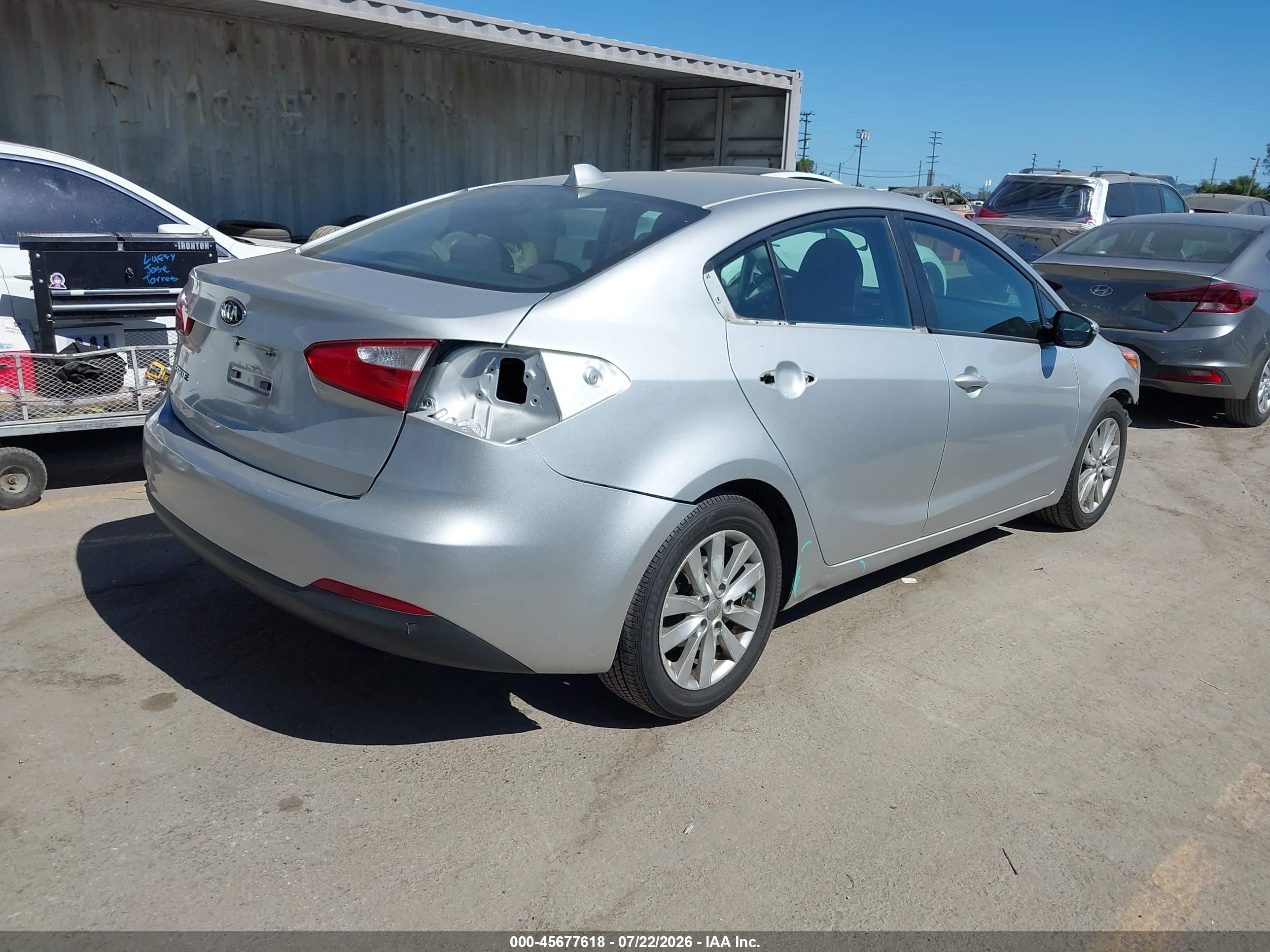 2015 Kia Forte Lx Silver vin: KNAFX4A66F5422265