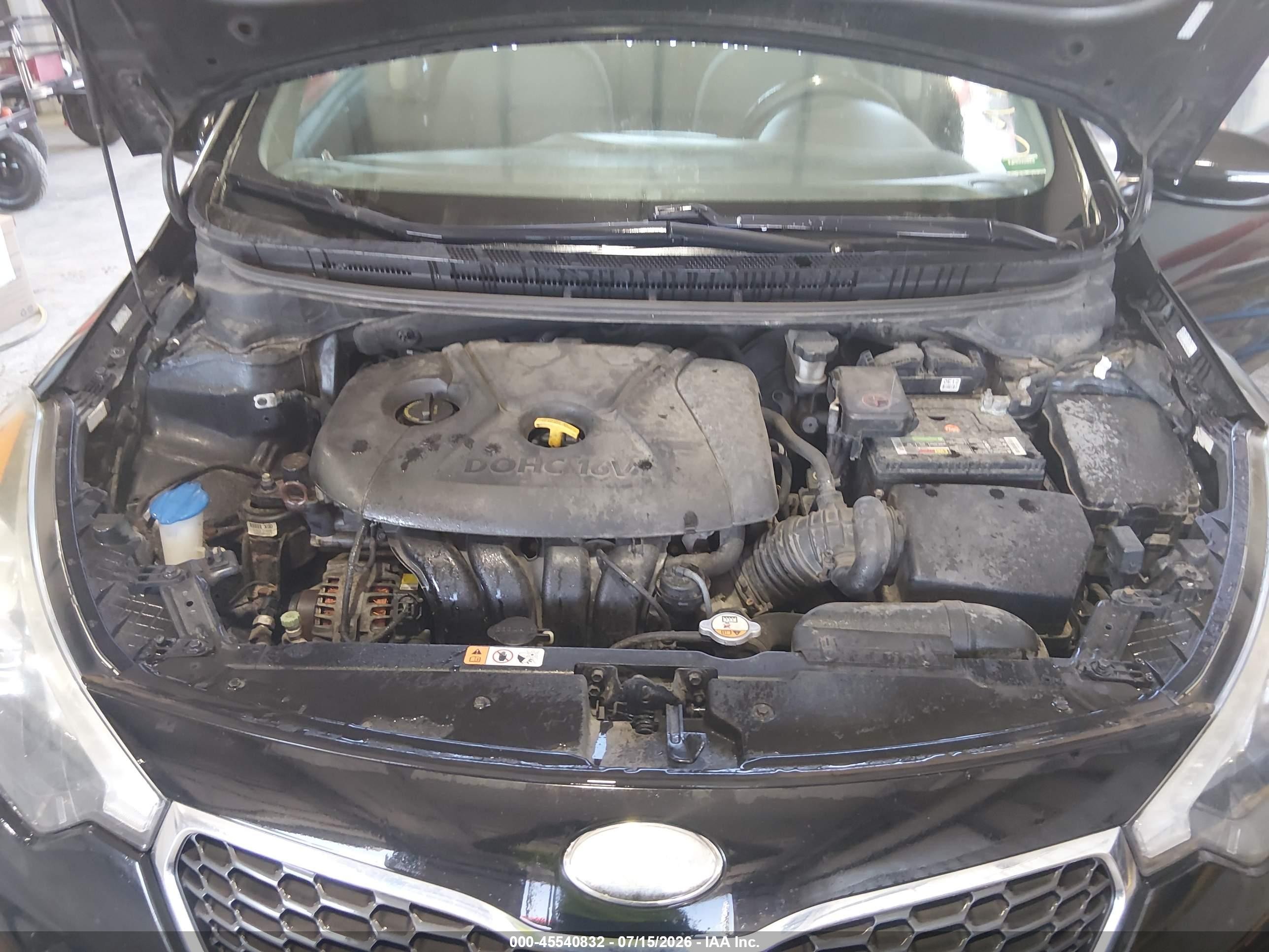 2014 Kia Forte Lx Black vin: KNAFX4A67E5047954