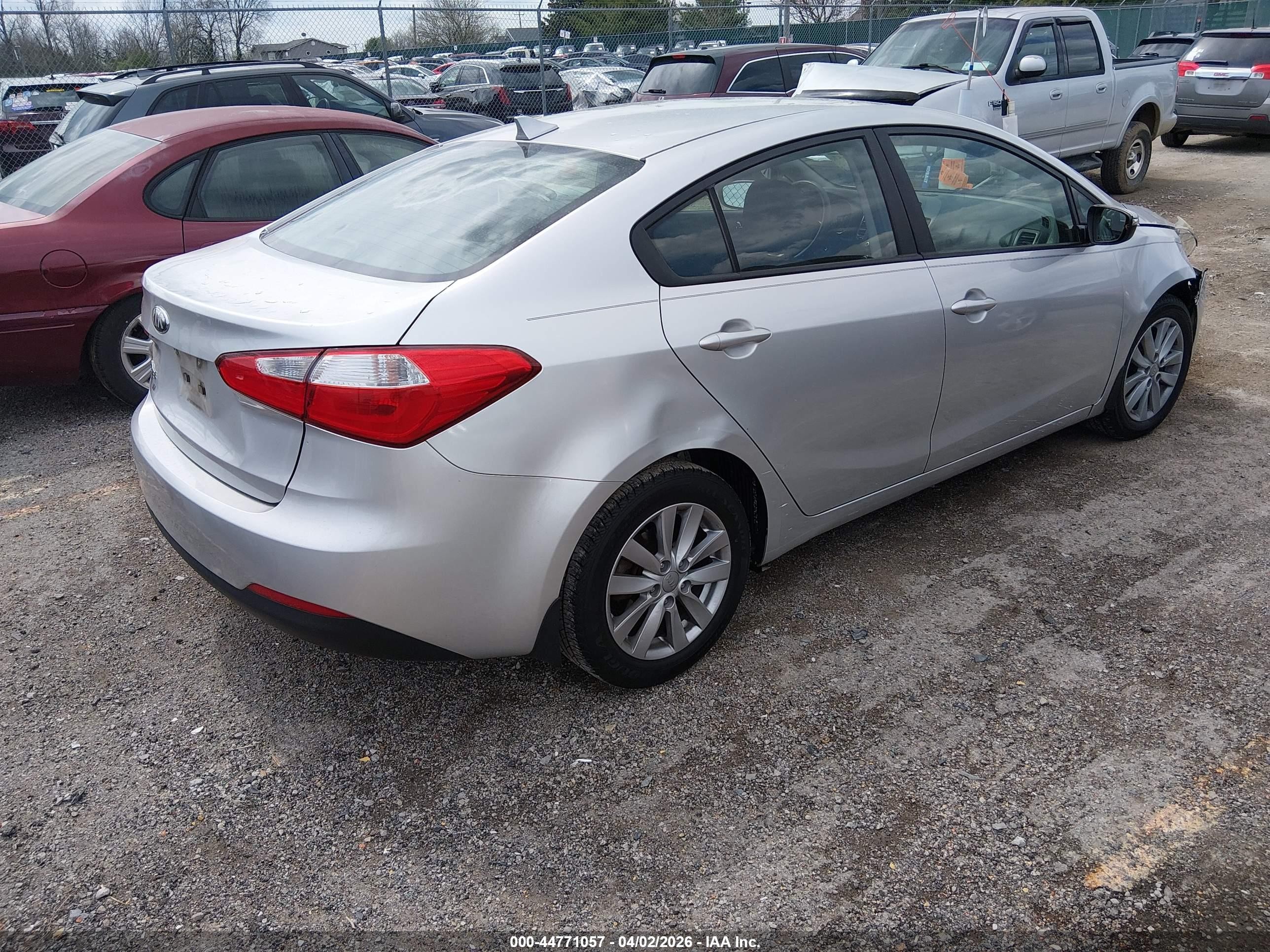 2014 Kia Forte Lx Gray vin: KNAFX4A67E5060221