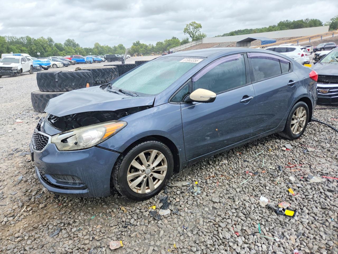 2014 Kia Forte Lx Blue vin: KNAFX4A67E5079674